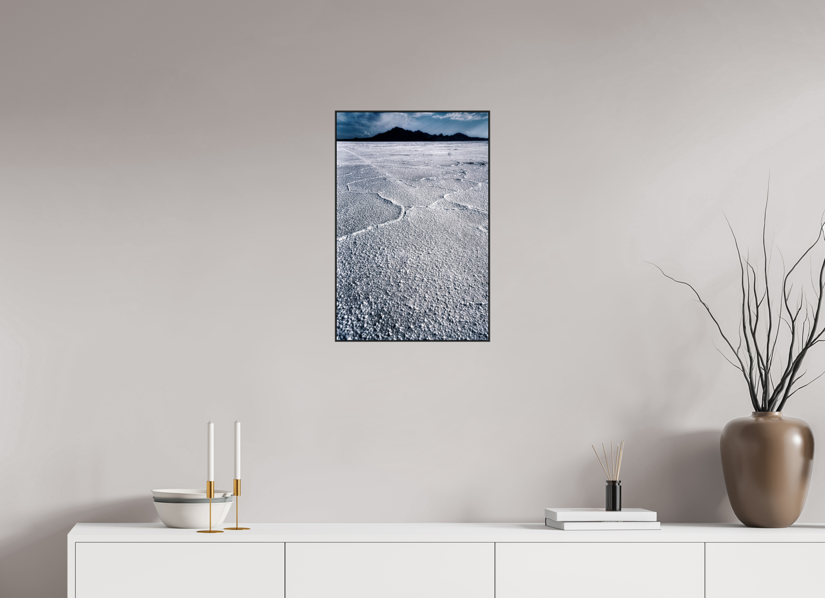16 x 24″, Photo Print Aluminum (Black) Bonneville Salt Flats