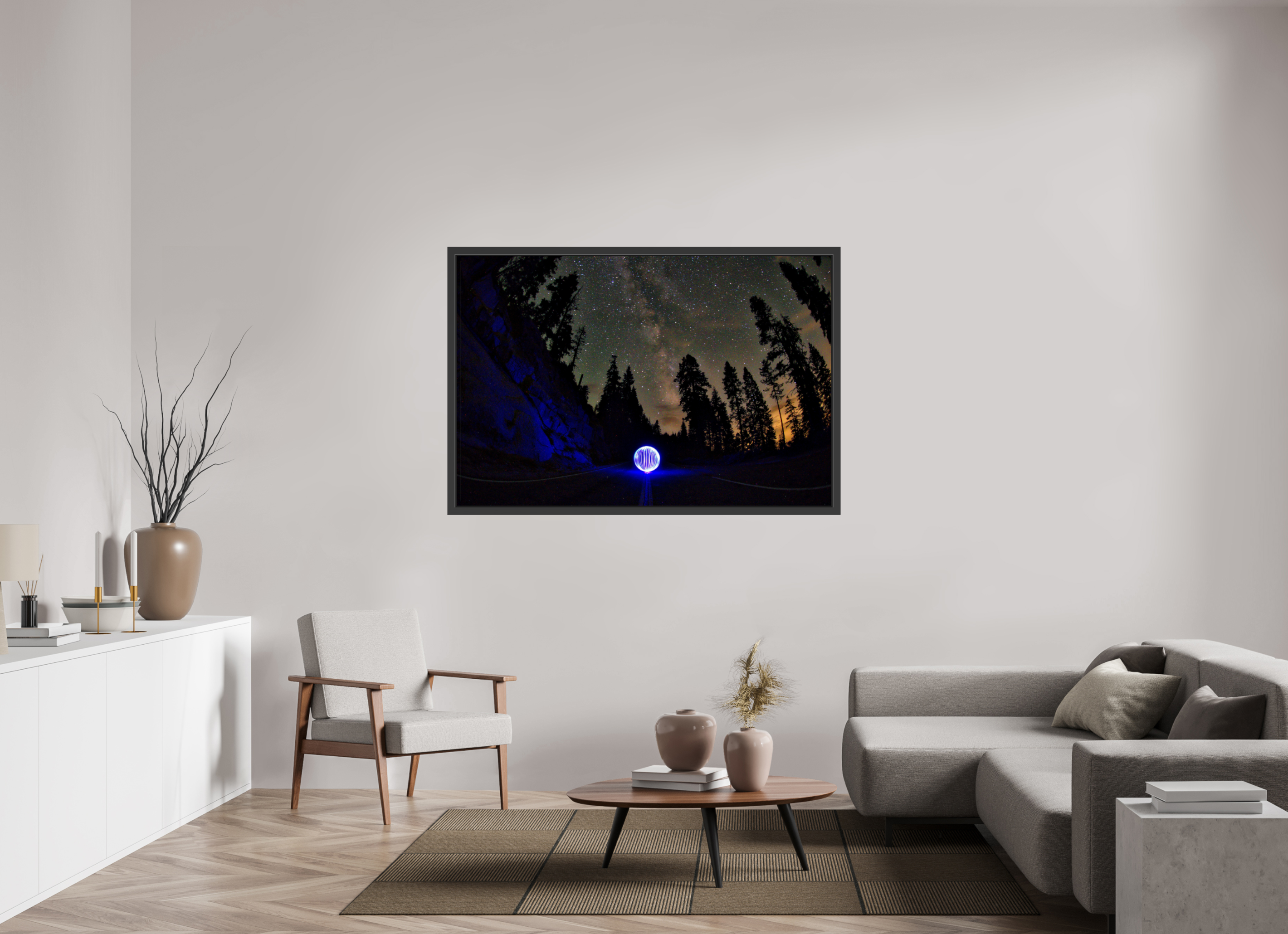 60 x 40″, Framed (Black) Blue Orb at Sequoia National Park
