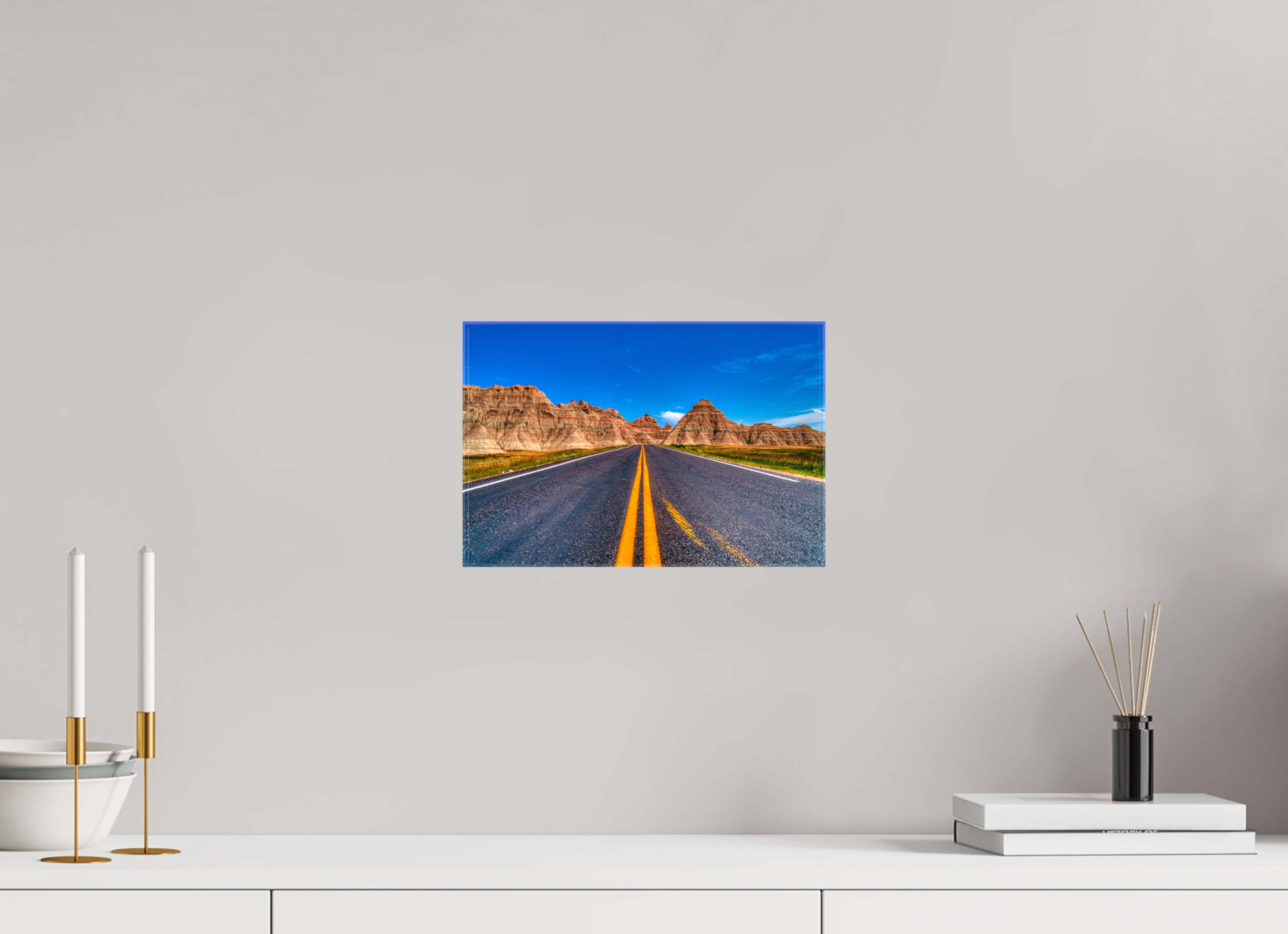 12 x 8″, Glossy Canvas A Drive Through Badlands