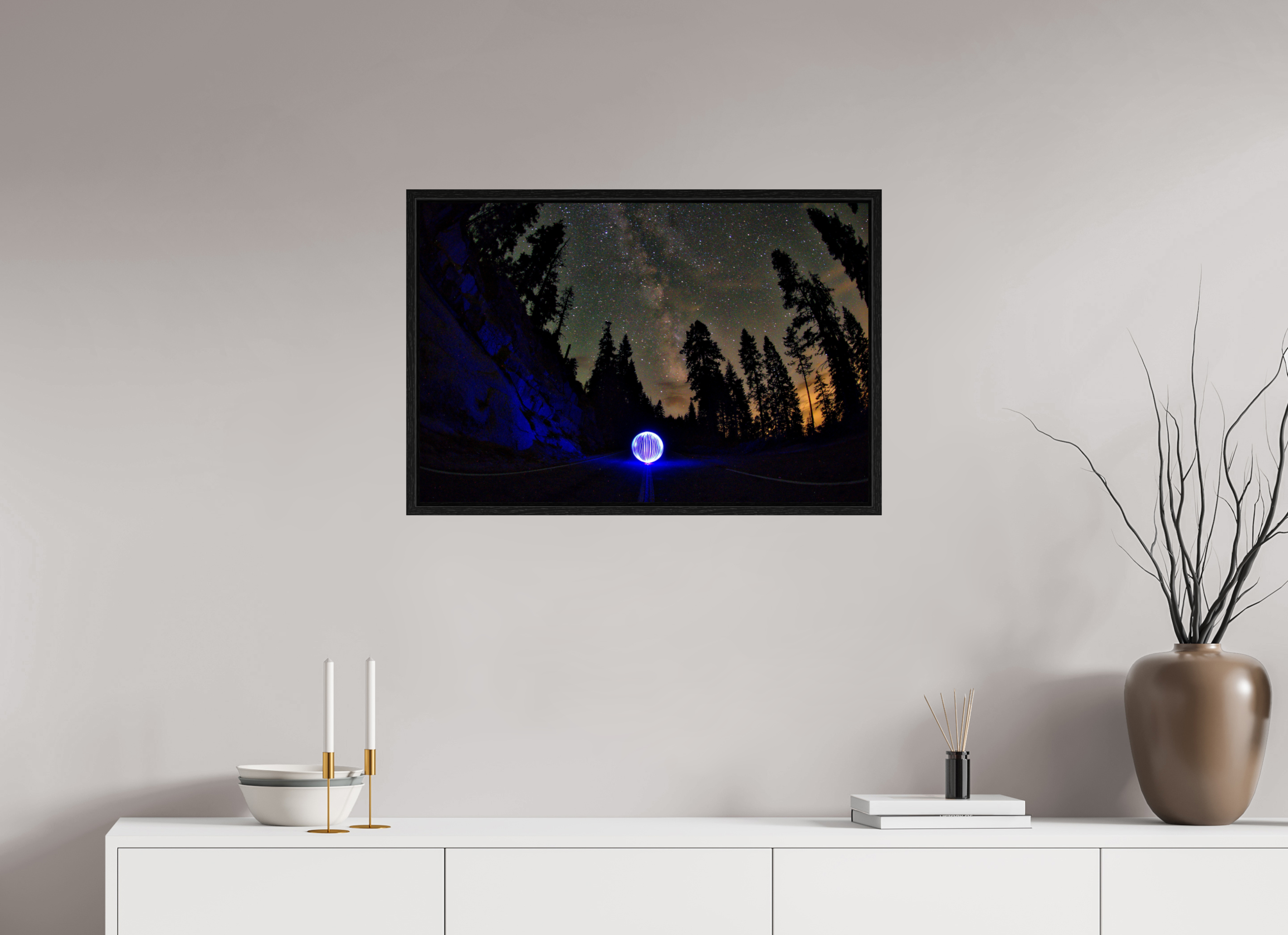 30 x 20″, Floater Frame Blue Orb at Sequoia National Park
