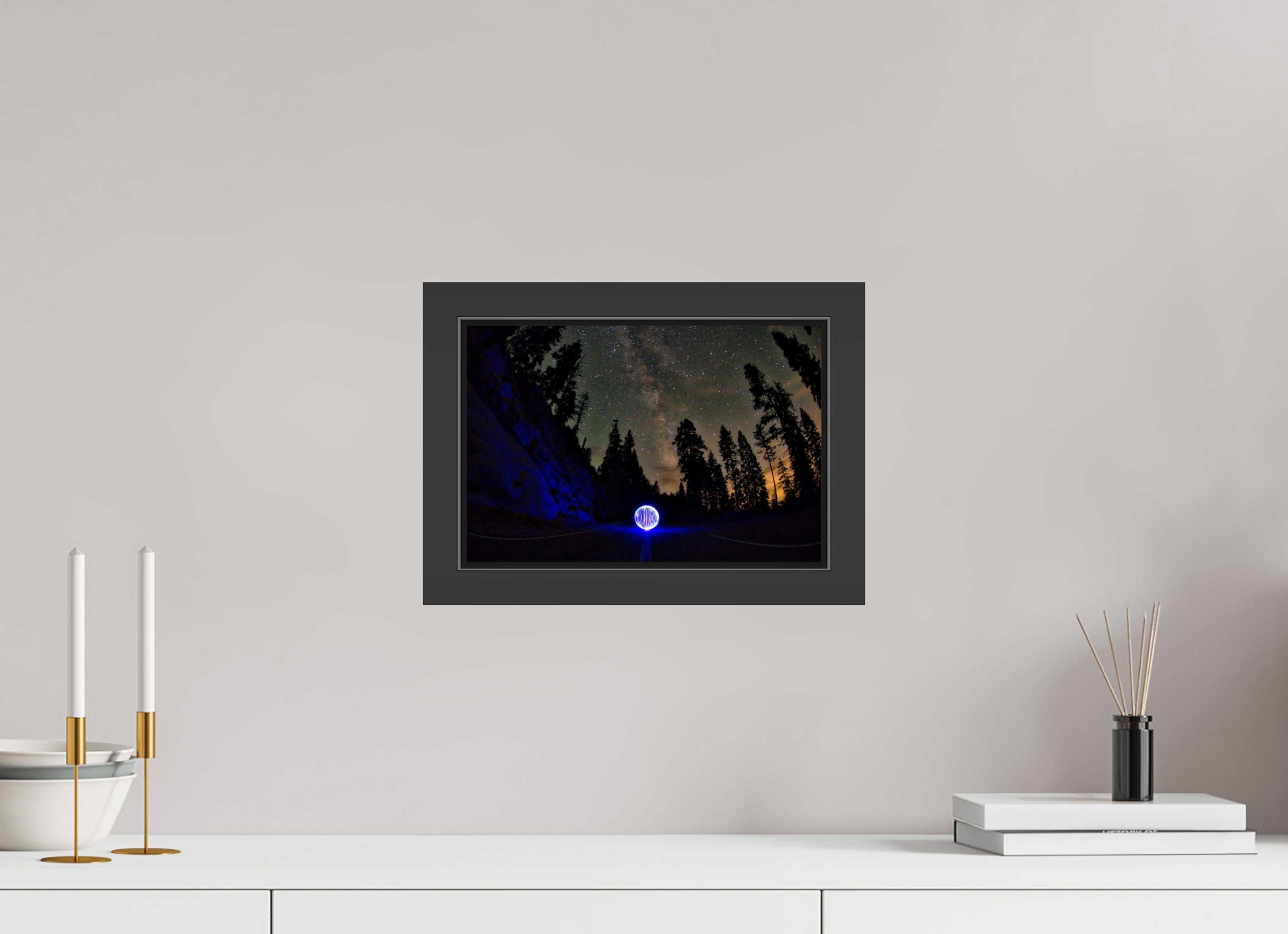 12 x 8″, Framed (Black) Blue Orb at Sequoia National Park