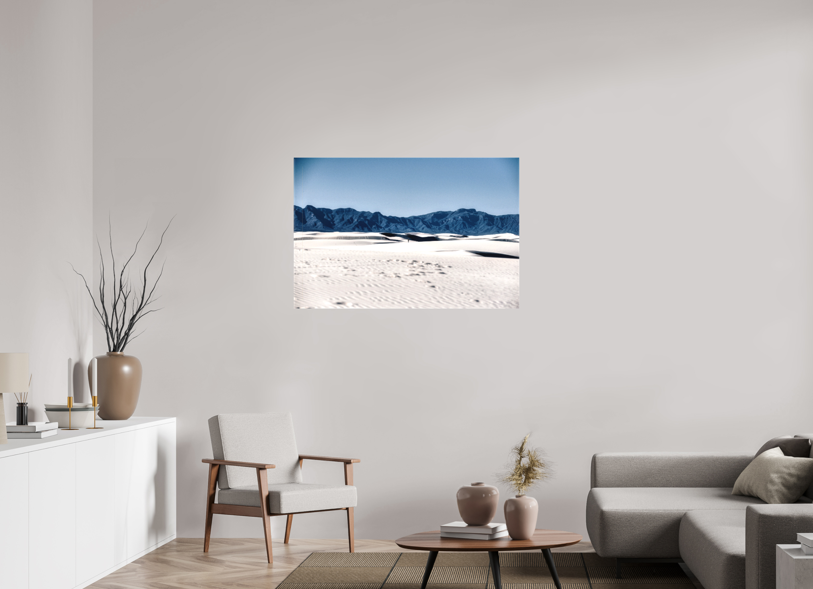 45 x 30″, Matte Canvas Wandering White Sands