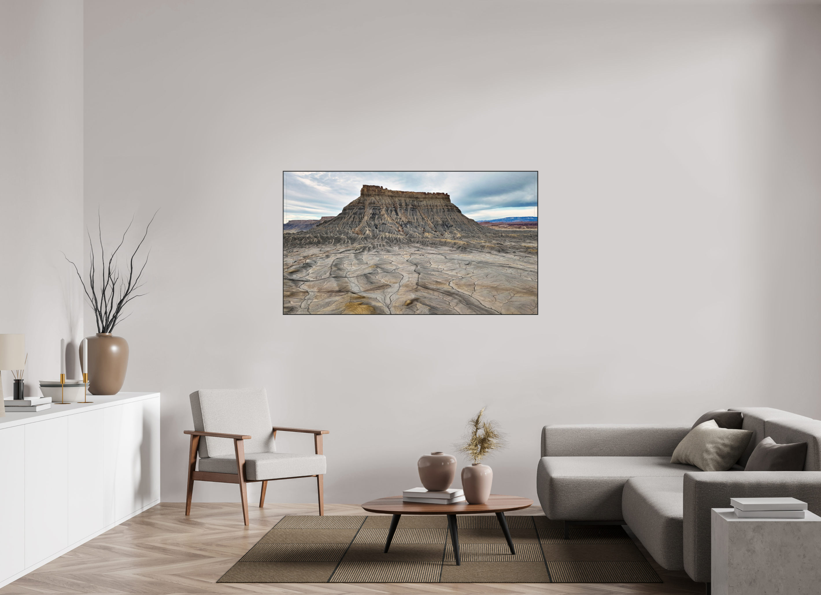 64 x 36″, Photo Print Aluminum (Black) Factory Butte