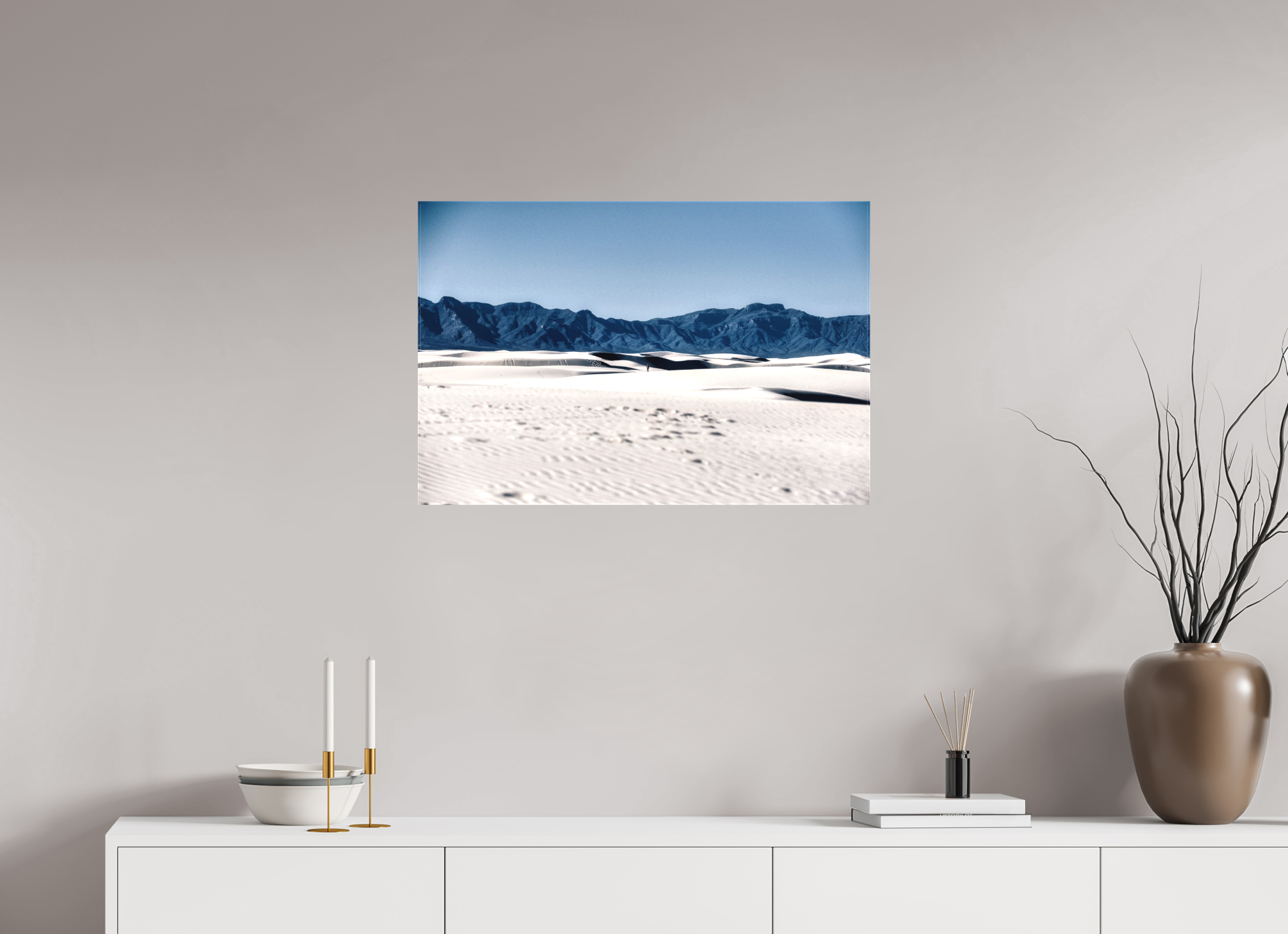 30 x 20″, Matte Canvas Wandering White Sands