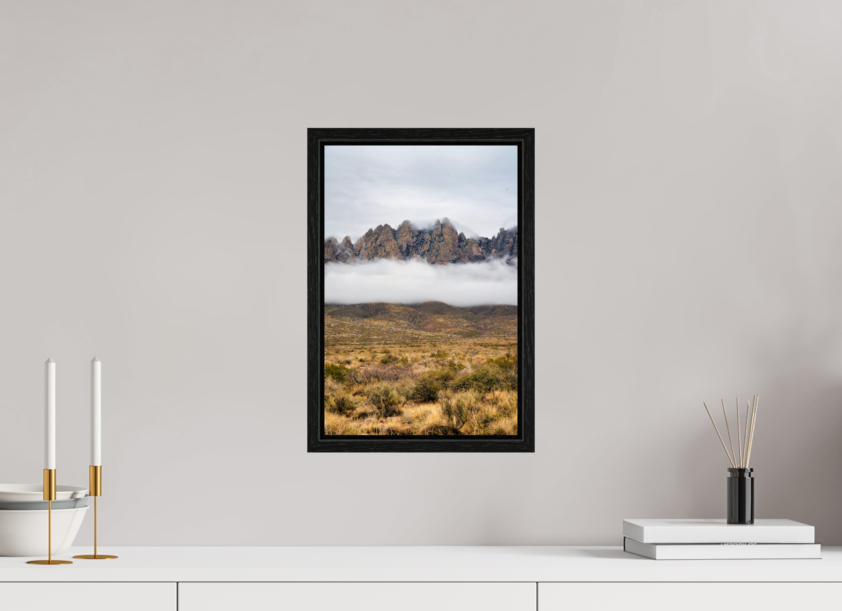 10 x 15″, Floater Frame Organ Mountains