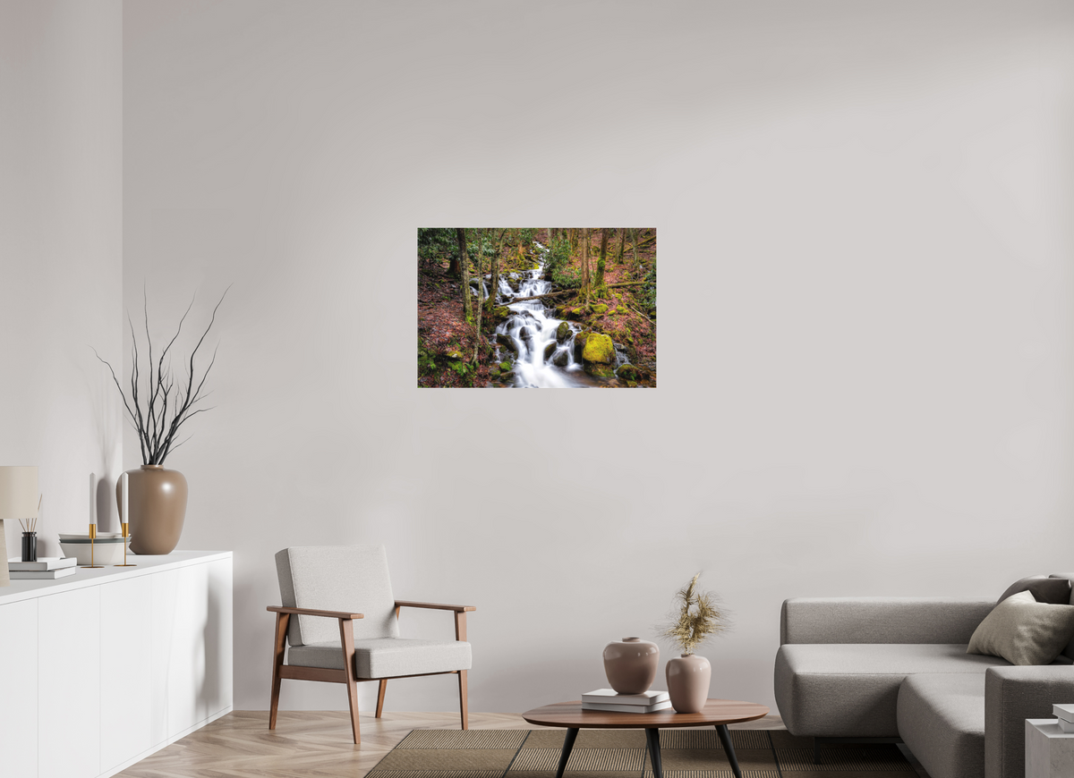 36 x 24″, Matte Canvas Waterfall in Smokey Mountain National Park
