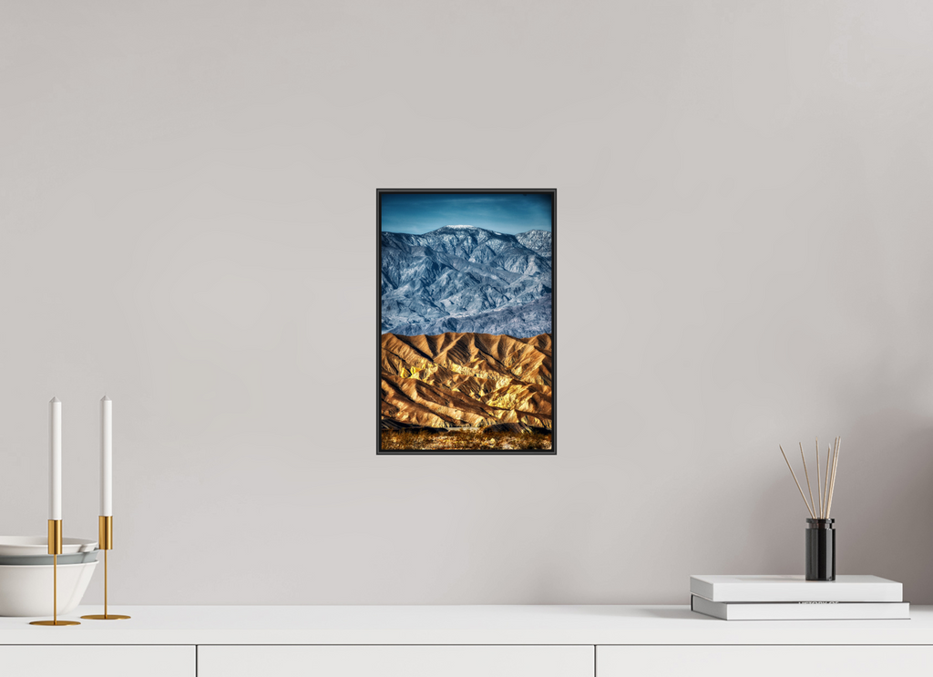 8 x 12″, Famed Aluminum (Black) Death Valley Mountains