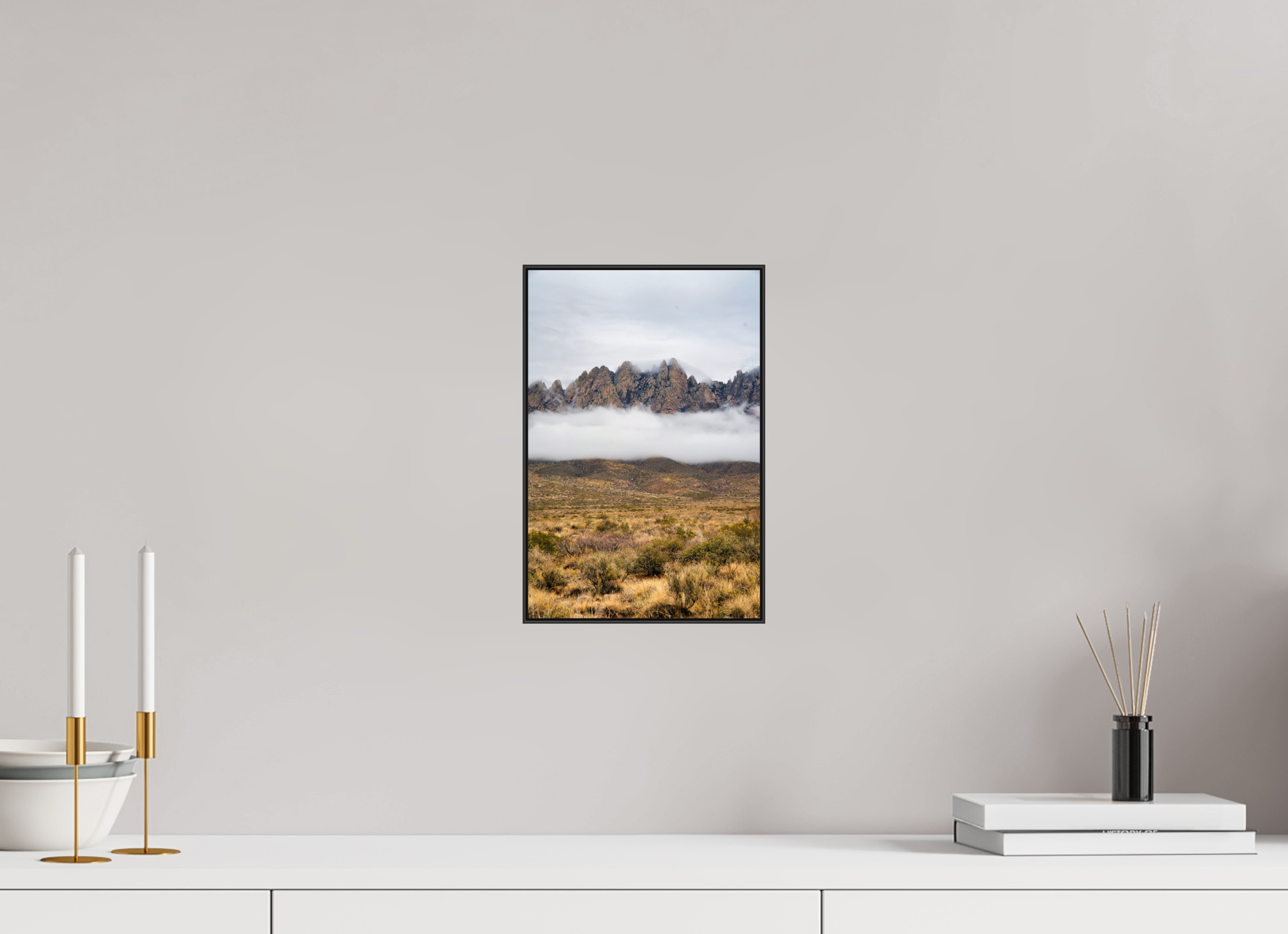 8 x 12″, Photo Print Aluminum (Black) Organ Mountains