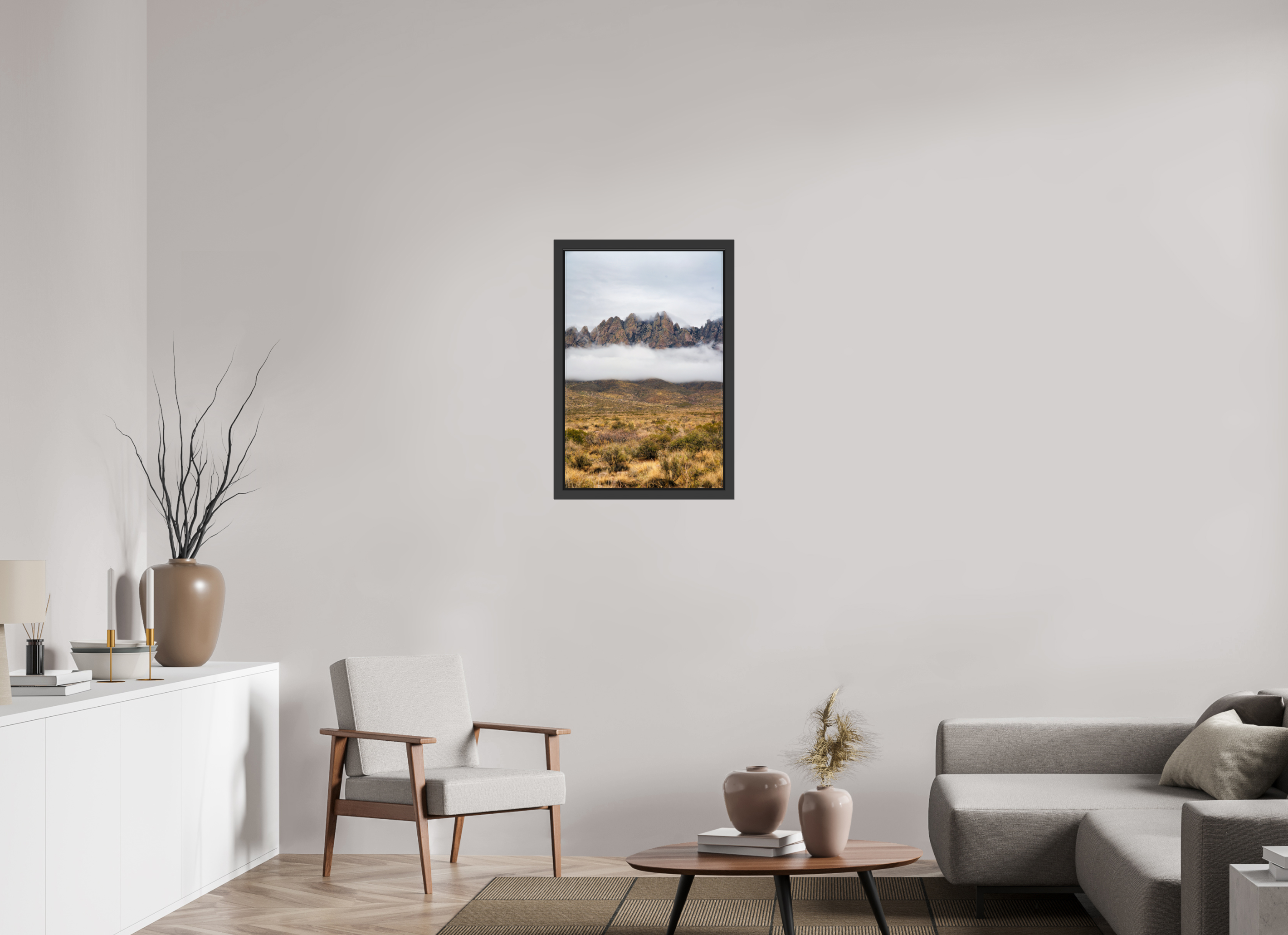 20 x 30″, Framed (Black) Organ Mountains