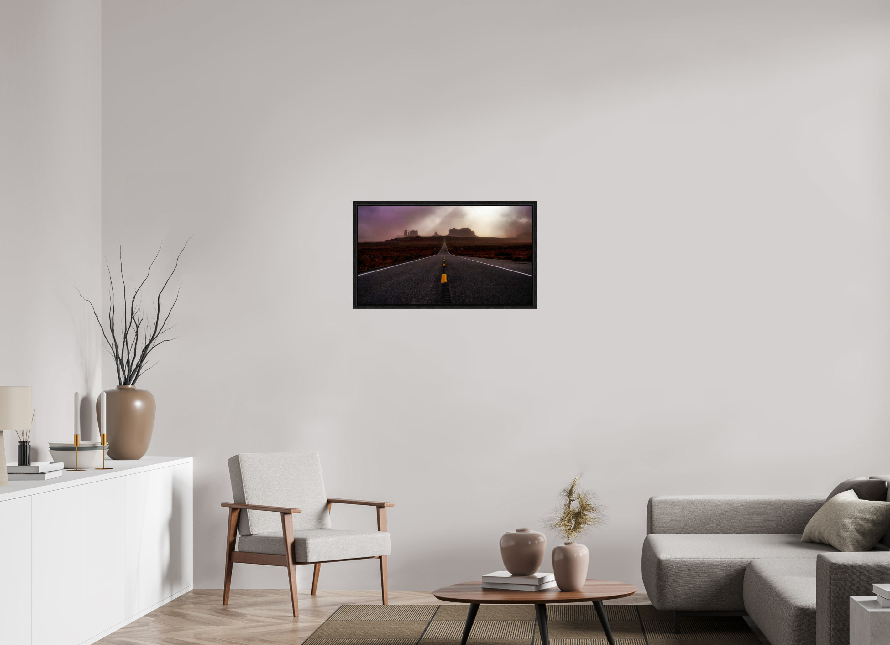32 x 18″, Floater Frame Monument Valley