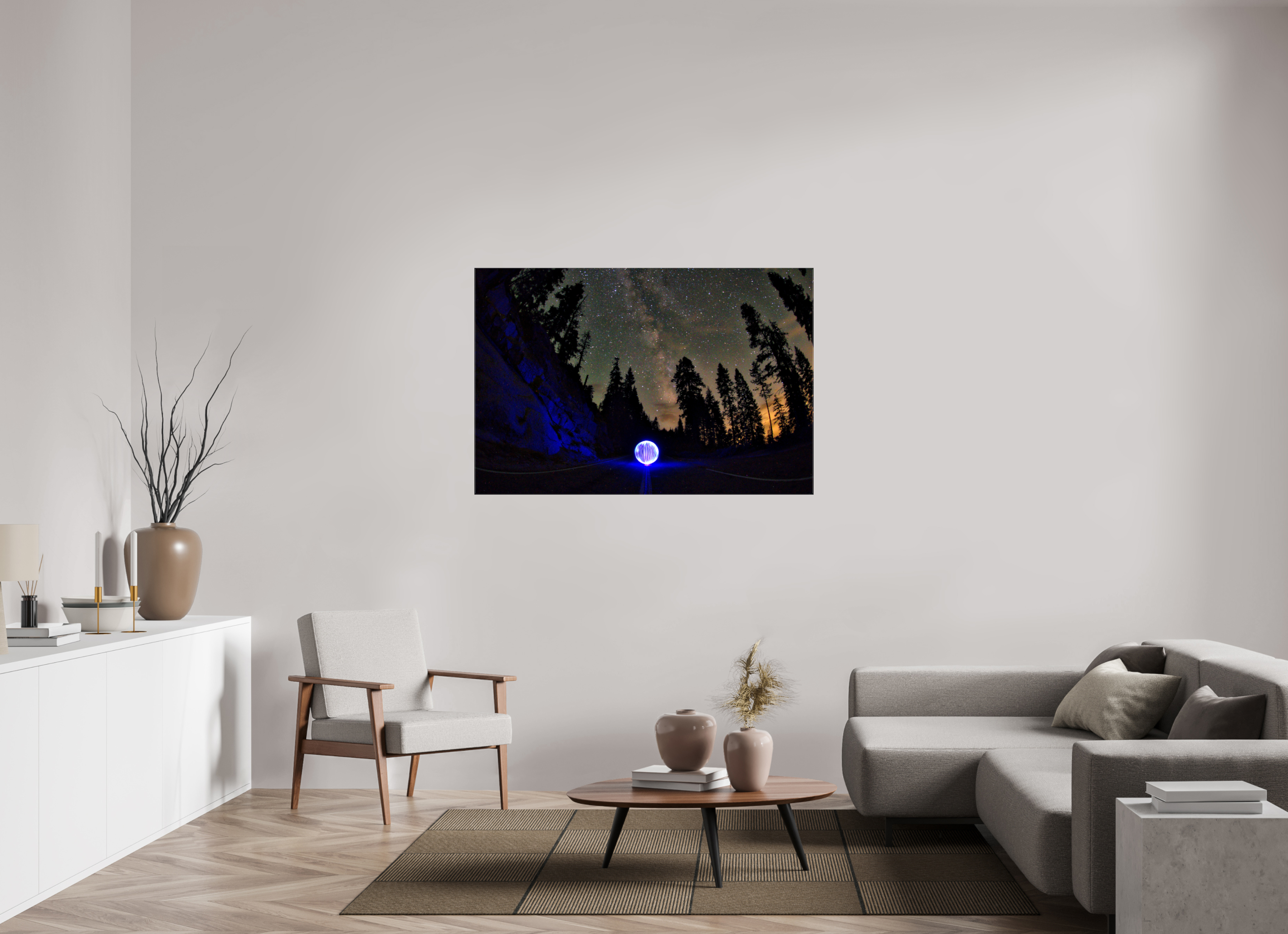 54 x 36″, Glossy Canvas Blue Orb at Sequoia National Park