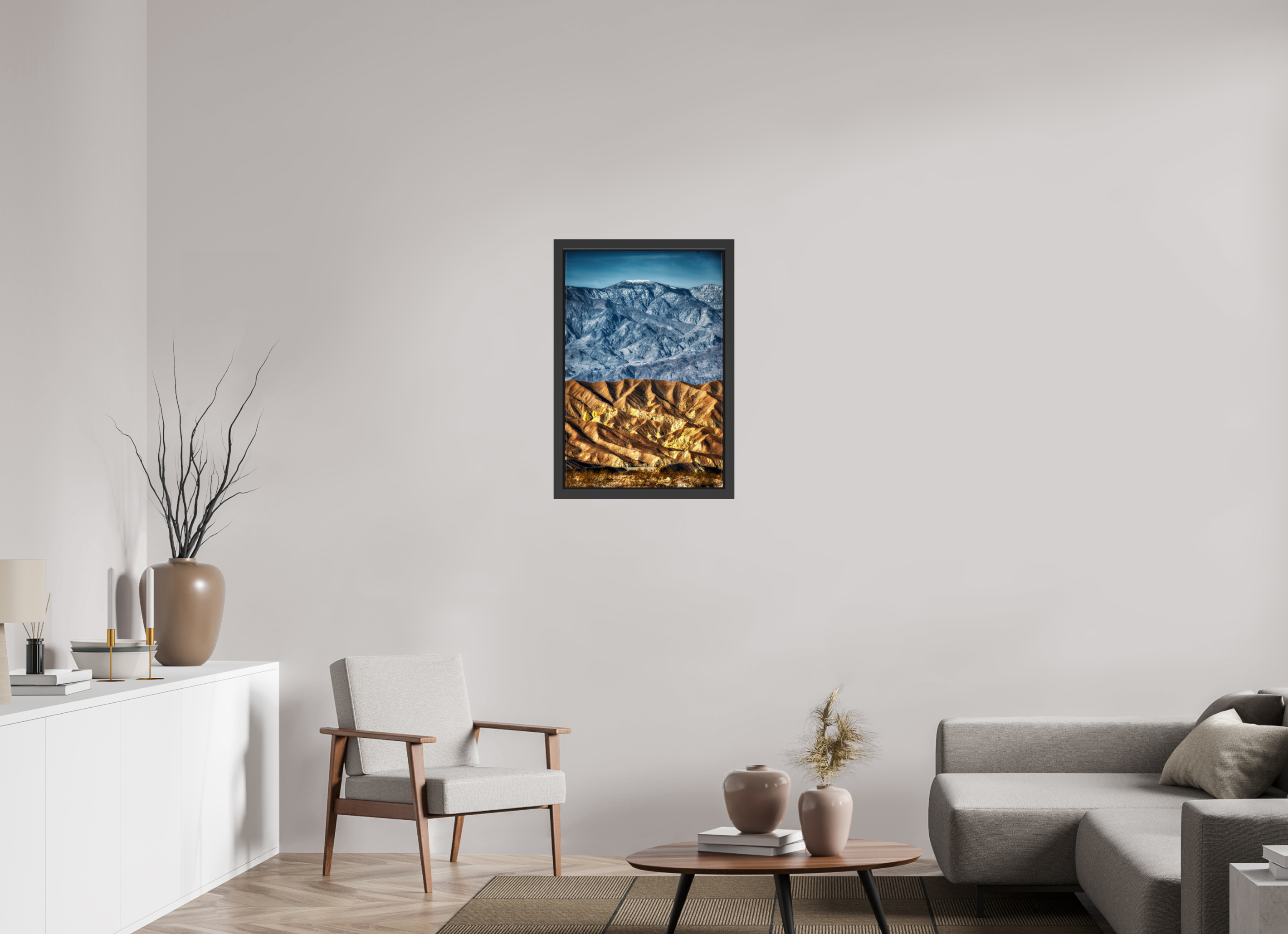 20 x 30″, Framed (Black) Death Valley Mountains