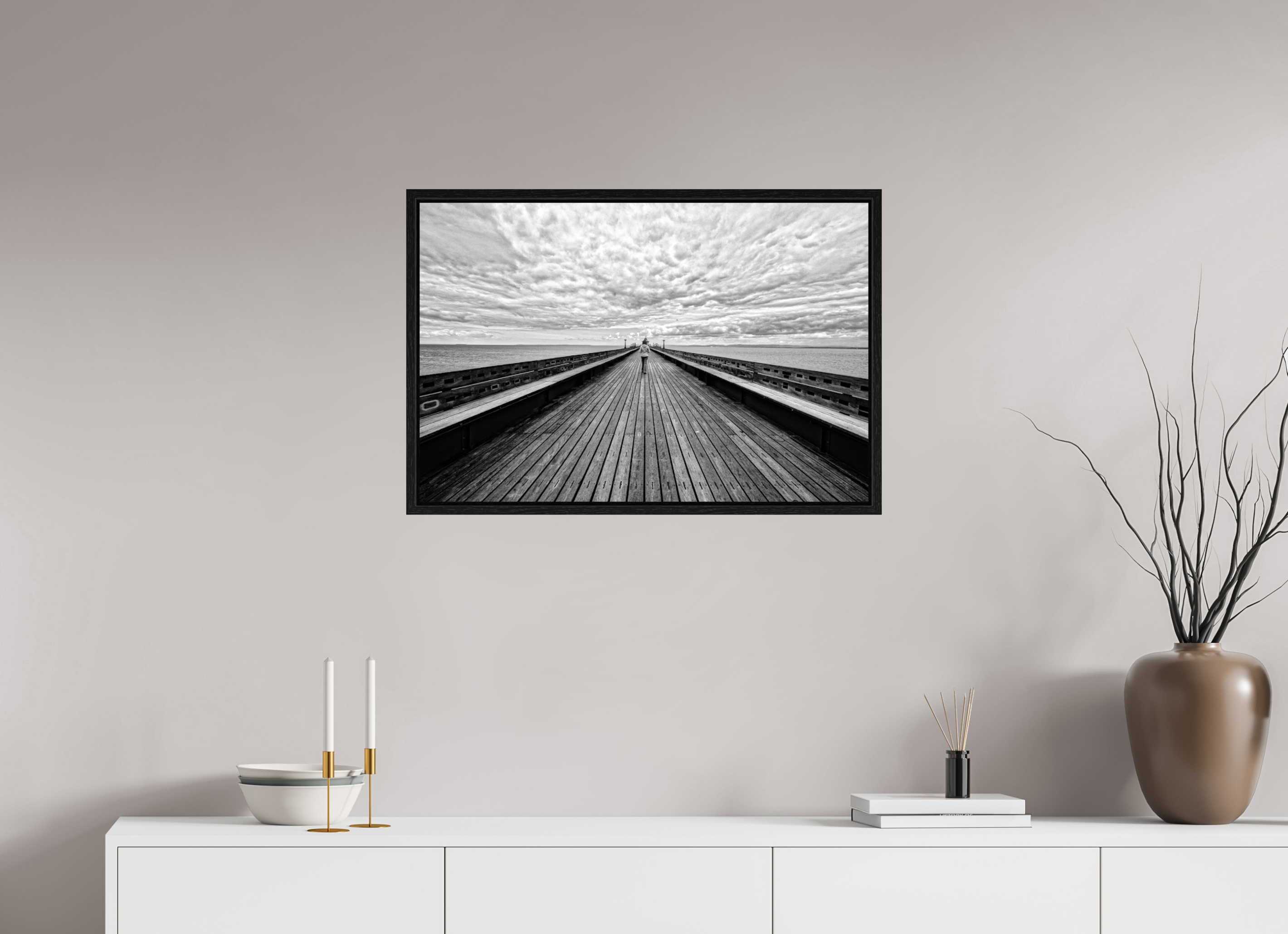 30 x 20″, Floater Frame UK Pier