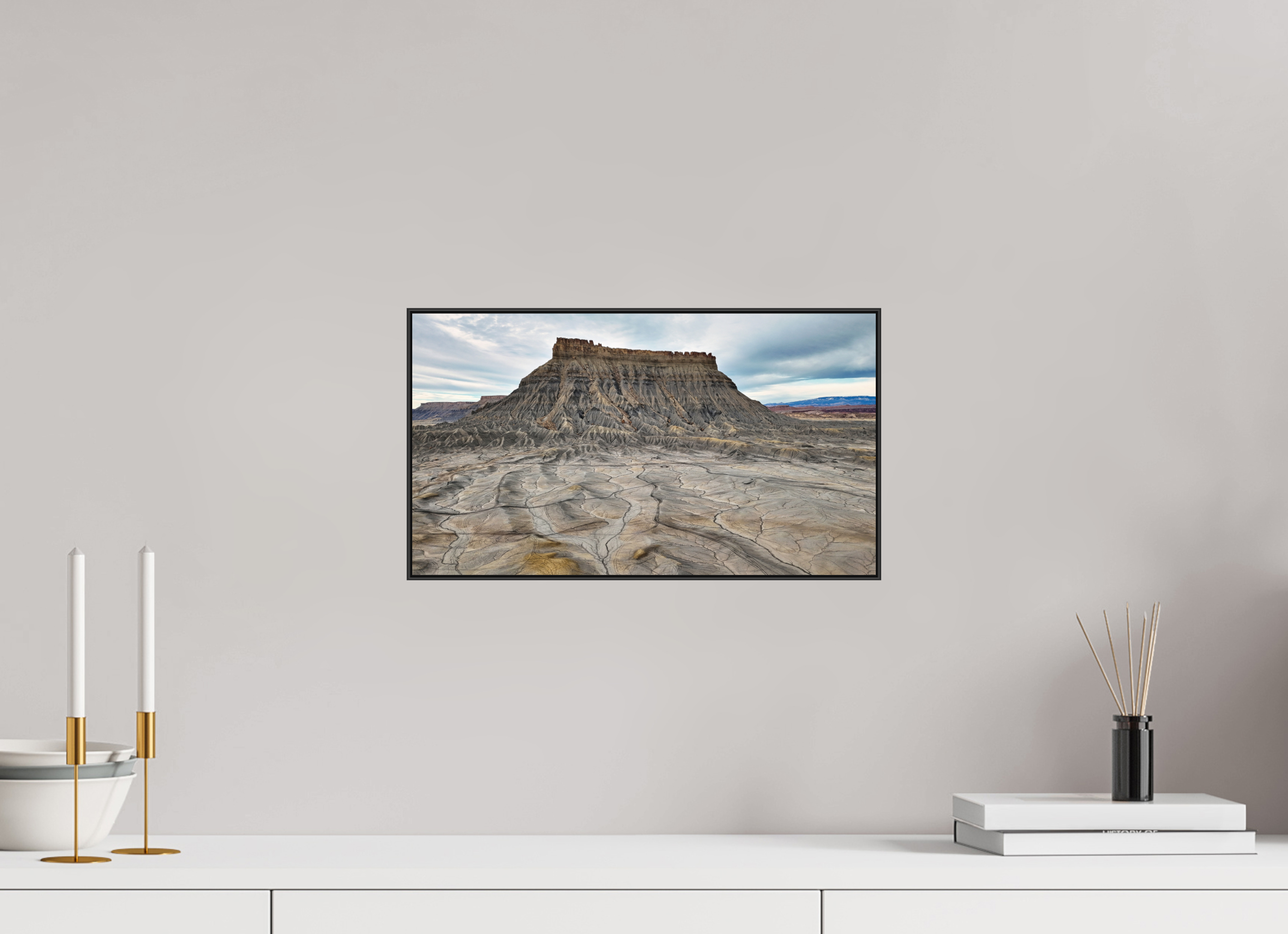 16 x 9″, Photo Print Aluminum (Black) Factory Butte