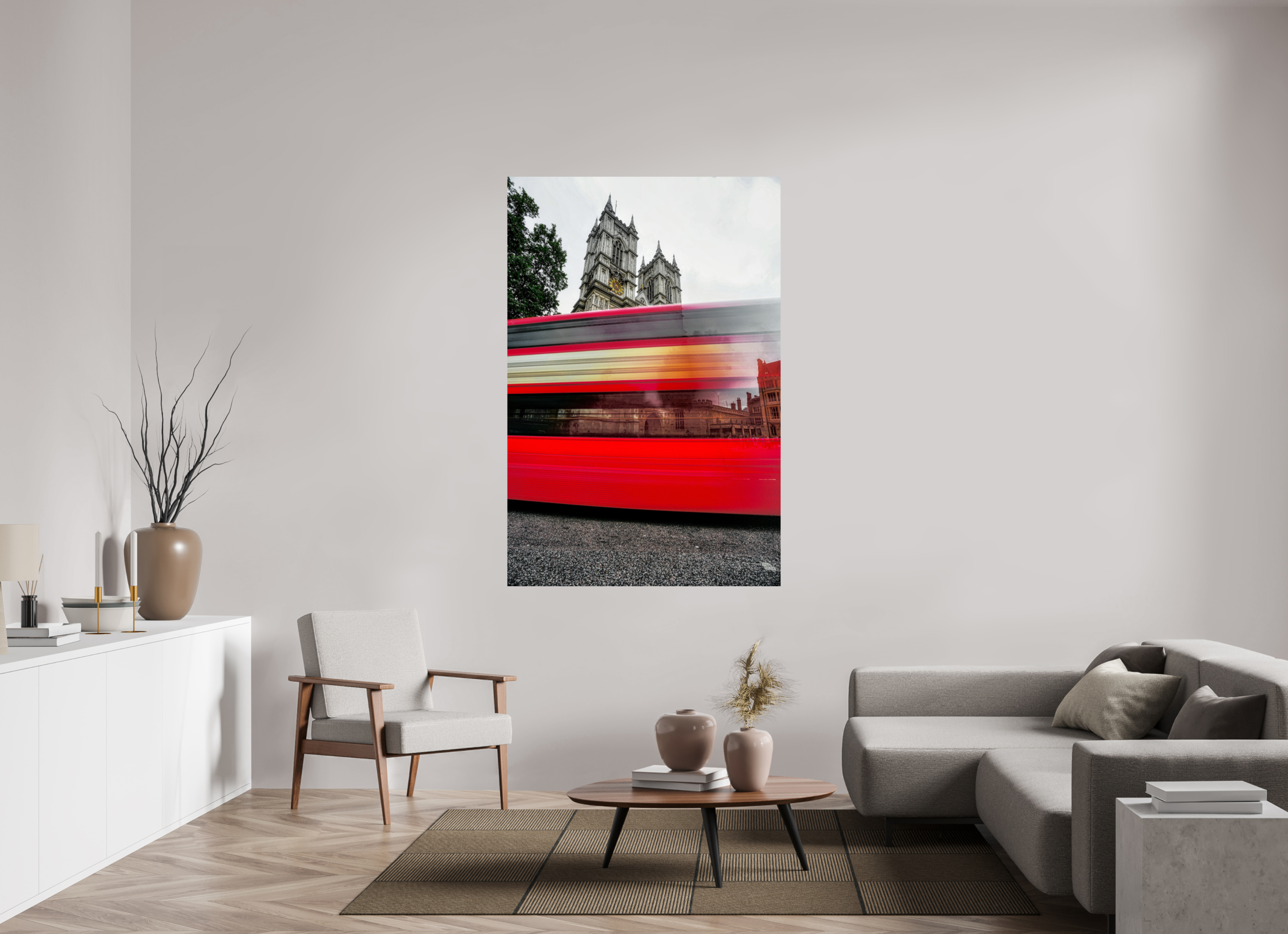 44 x 66″, Paper Only The Red Bus