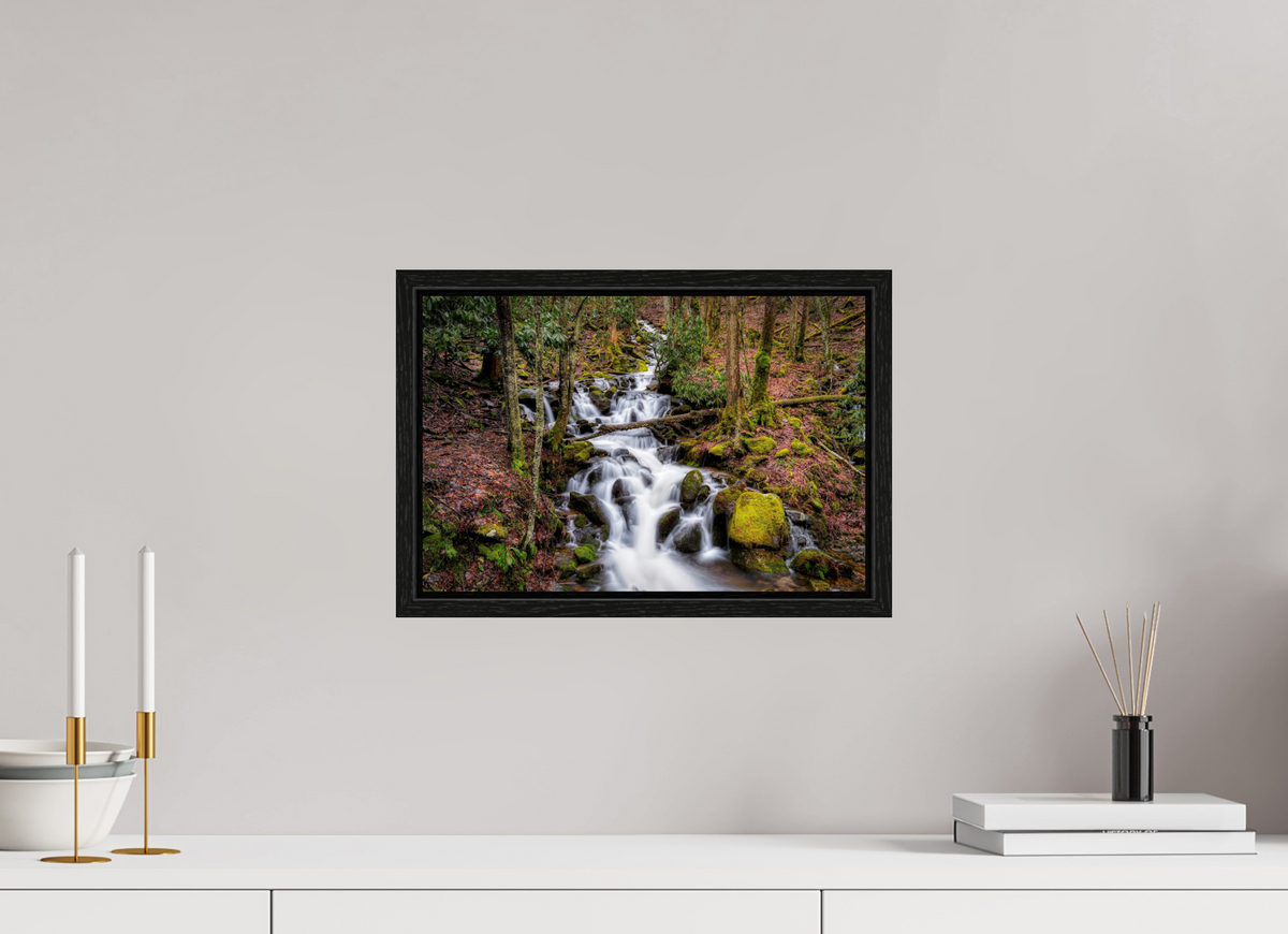 15 x 10″, Floater Frame Waterfall in Smokey Mountain National Park