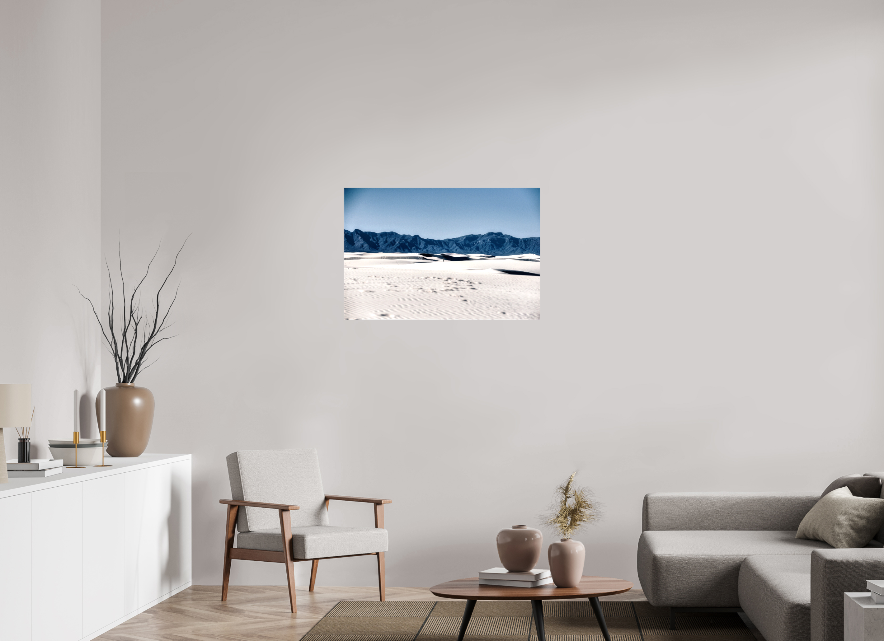 36 x 24″, Glossy Canvas Wandering White Sands