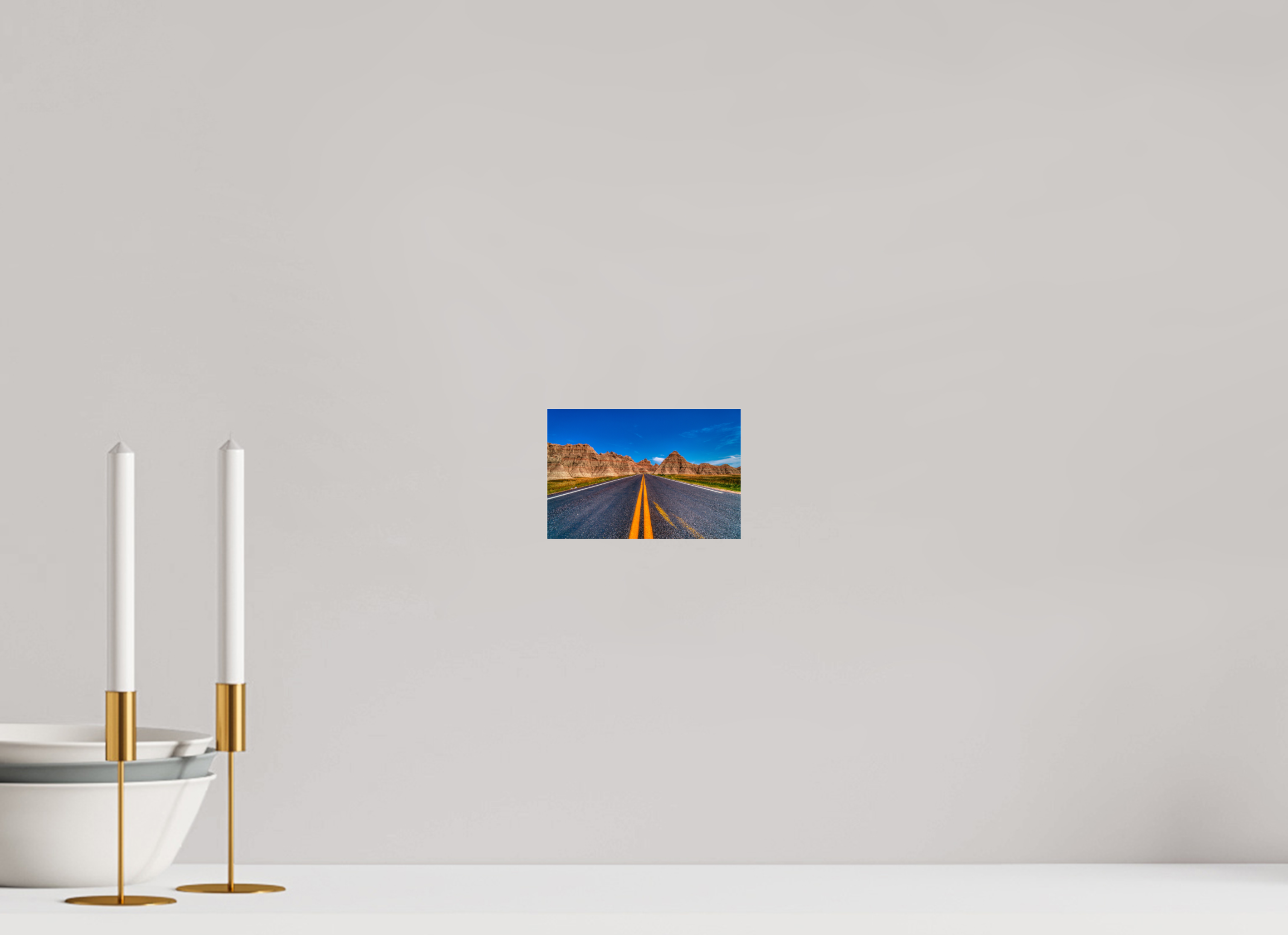 6 x 4″, Glass A Drive Through Badlands