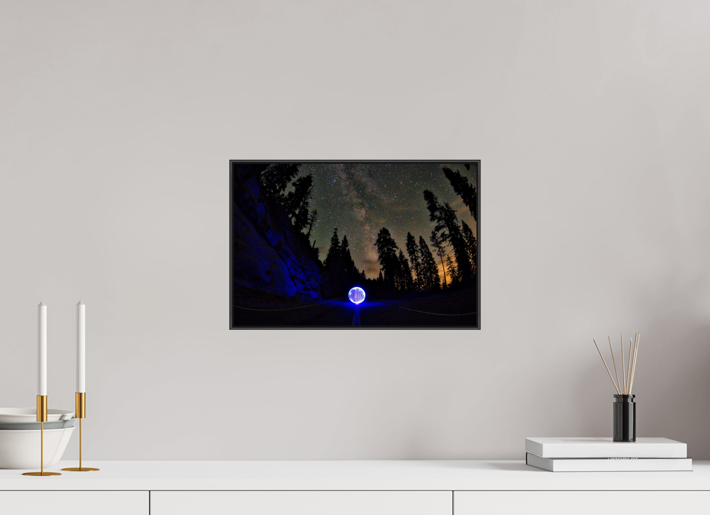 15 x 10″, Famed Aluminum (Black) Blue Orb at Sequoia National Park