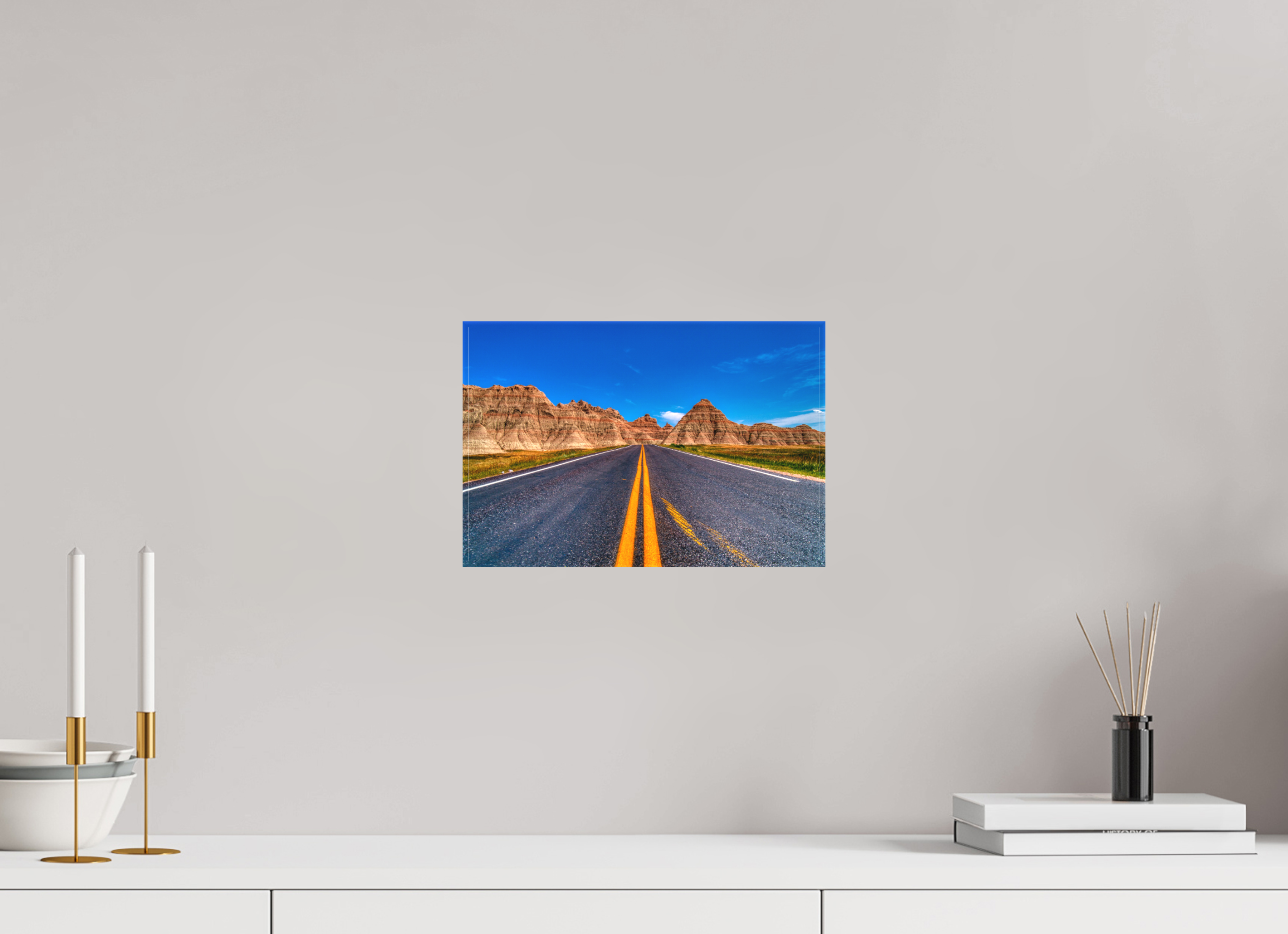 12 x 8″, Matte Canvas A Drive Through Badlands