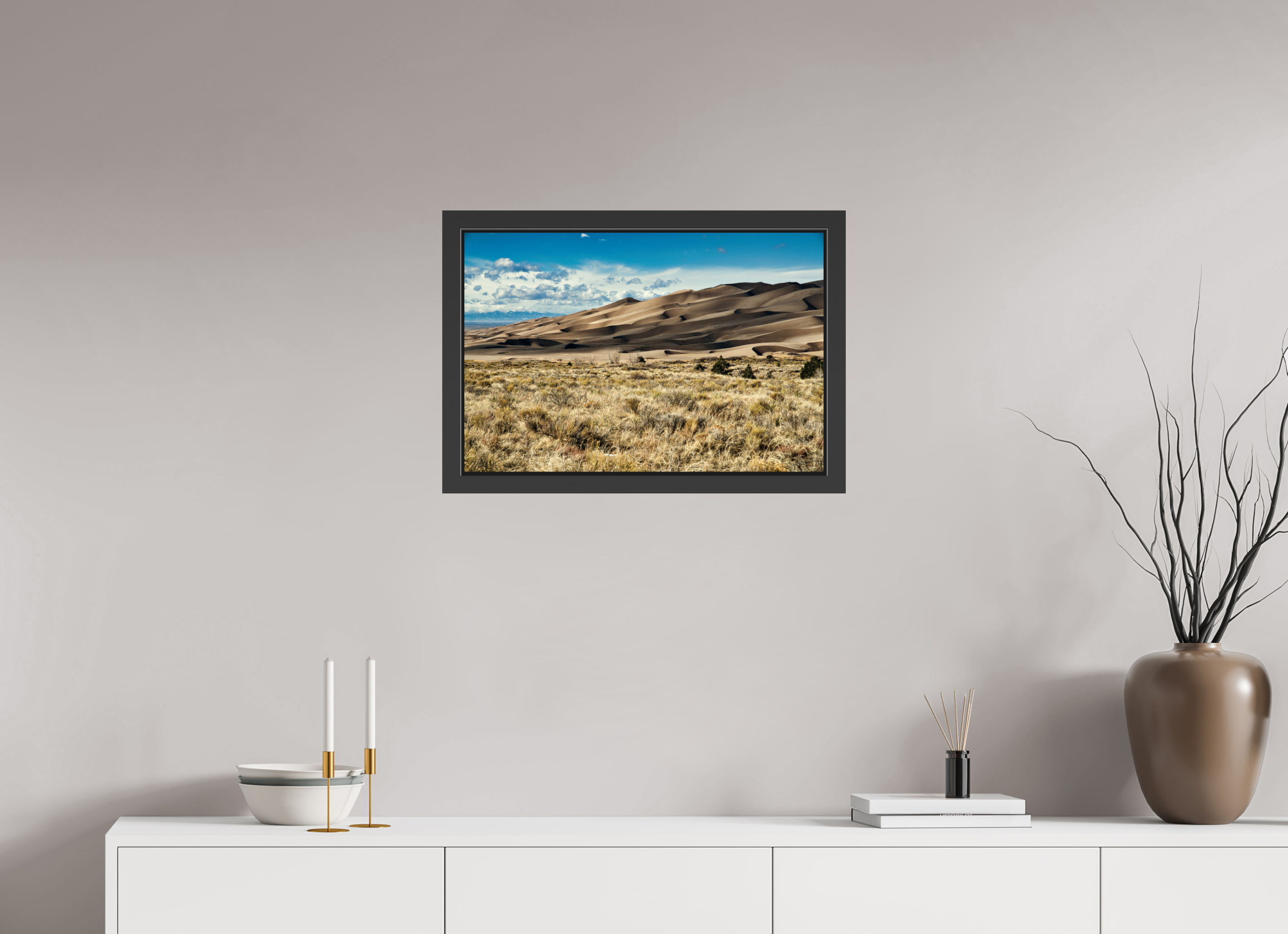 24 x 16″, Framed (Black) Great Sand Dunes National Park