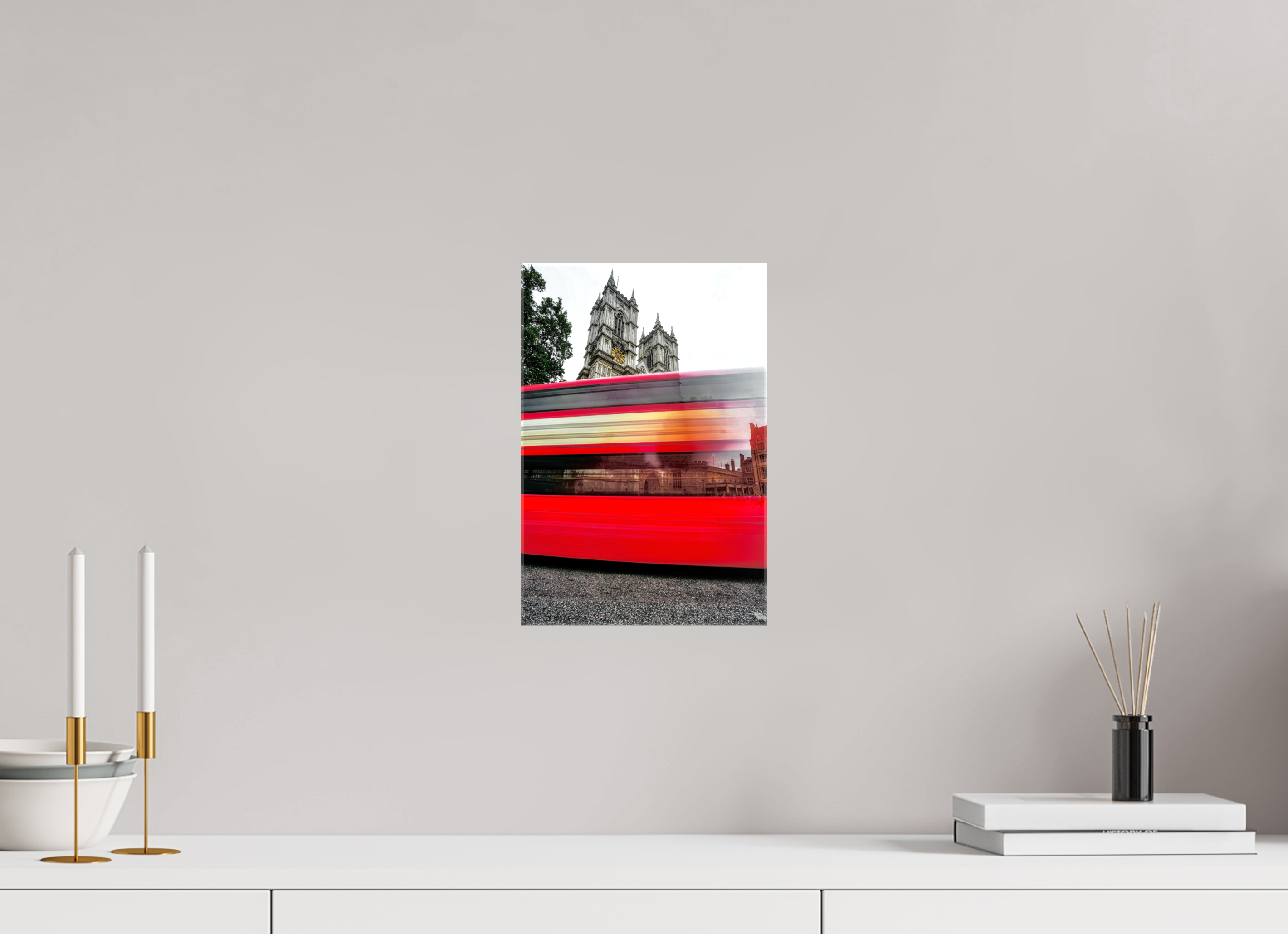 8 x 12″, Glossy Canvas The Red Bus