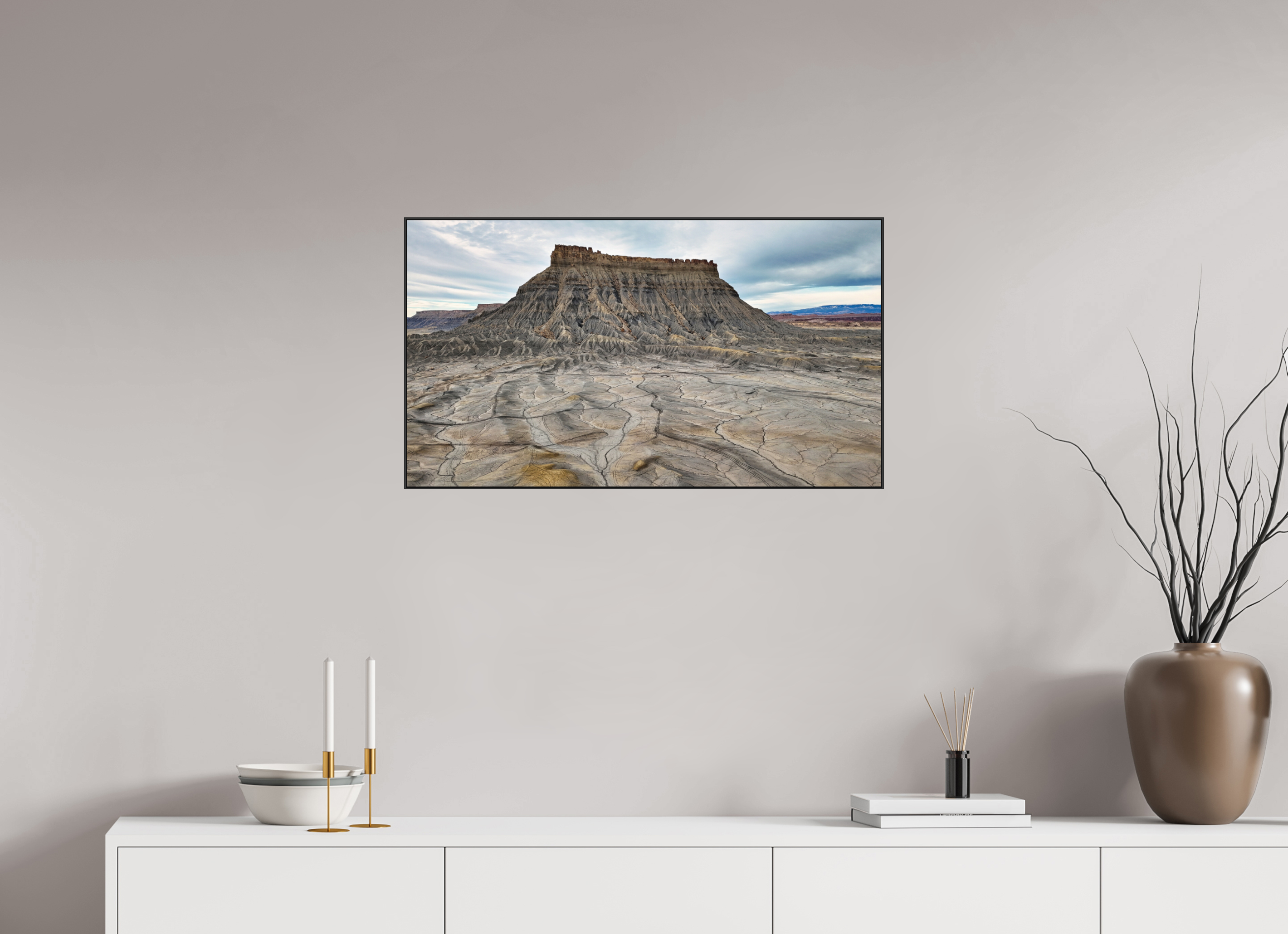 32 x 18″, Photo Print Aluminum (Black) Factory Butte