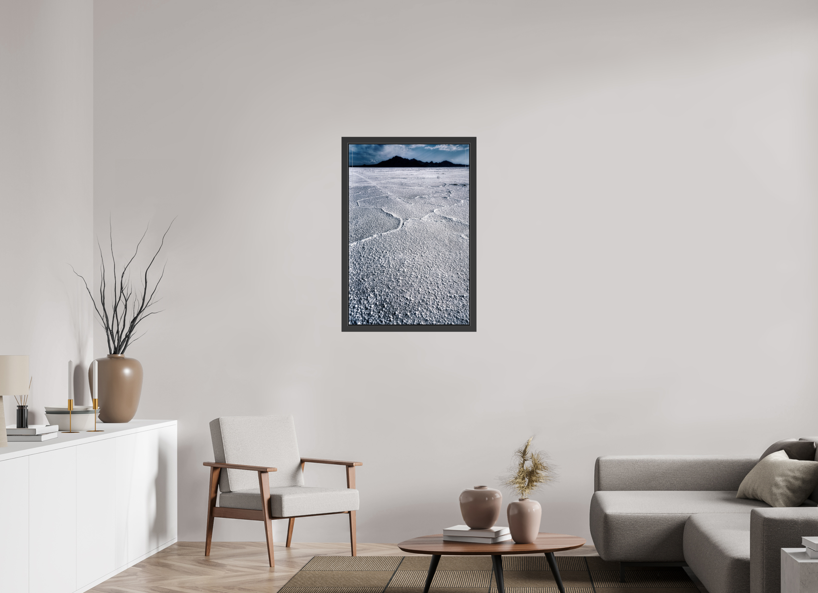 24 x 36″, Framed (Black) Bonneville Salt Flats