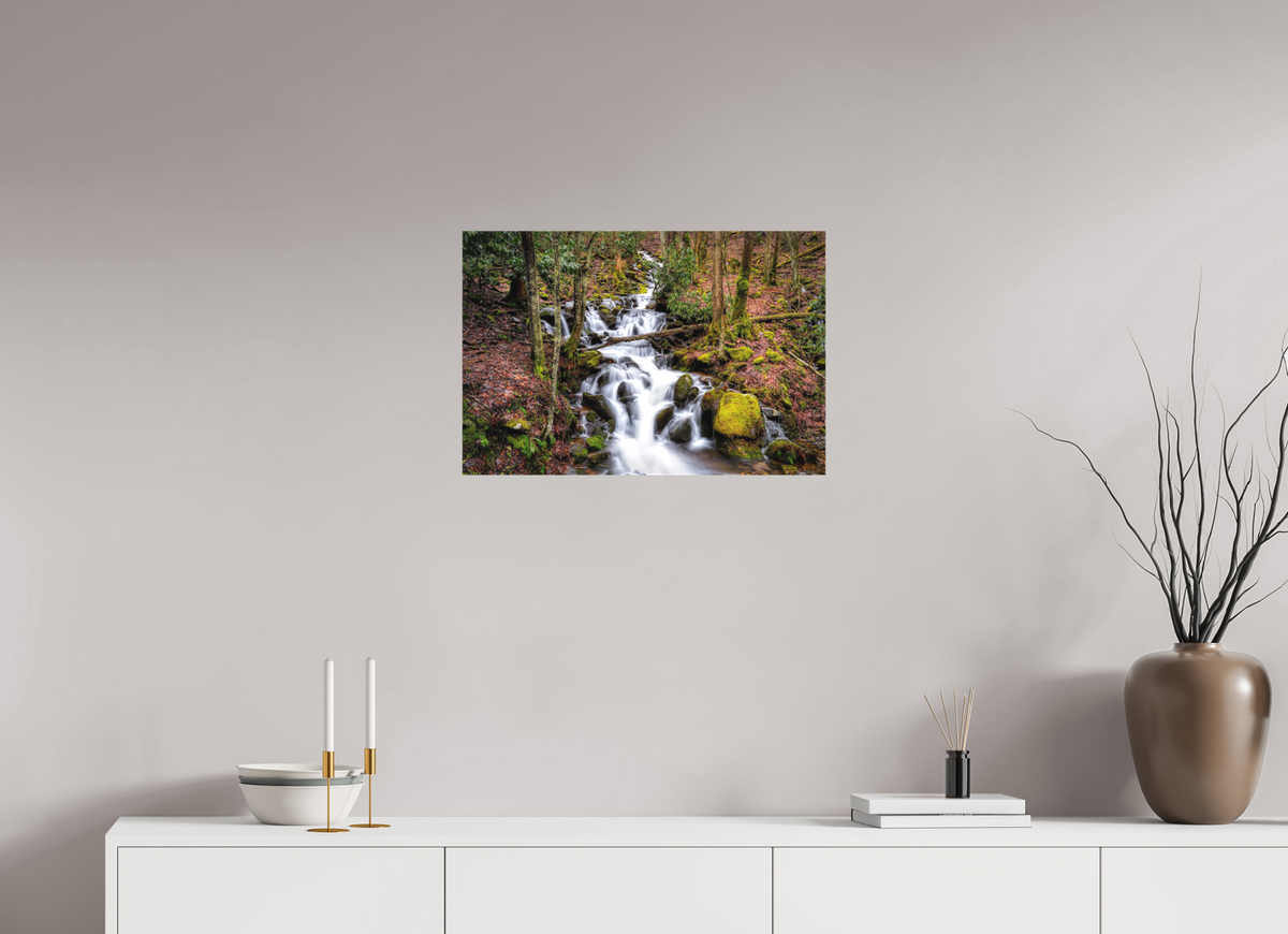 24 x 16″, Matte Canvas Waterfall in Smokey Mountain National Park