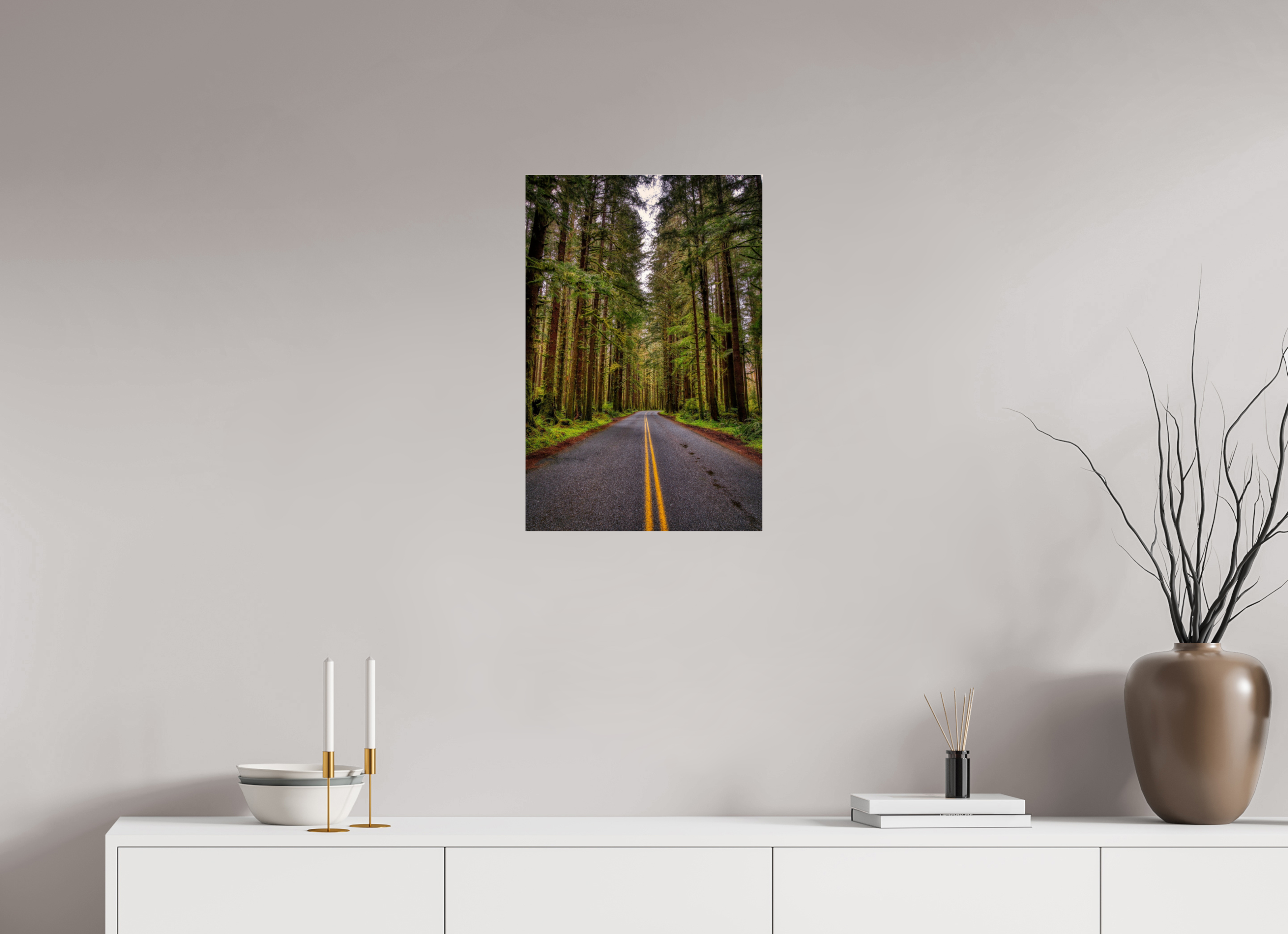 16 x 24″, Glass A Drive Through Olympic National Park
