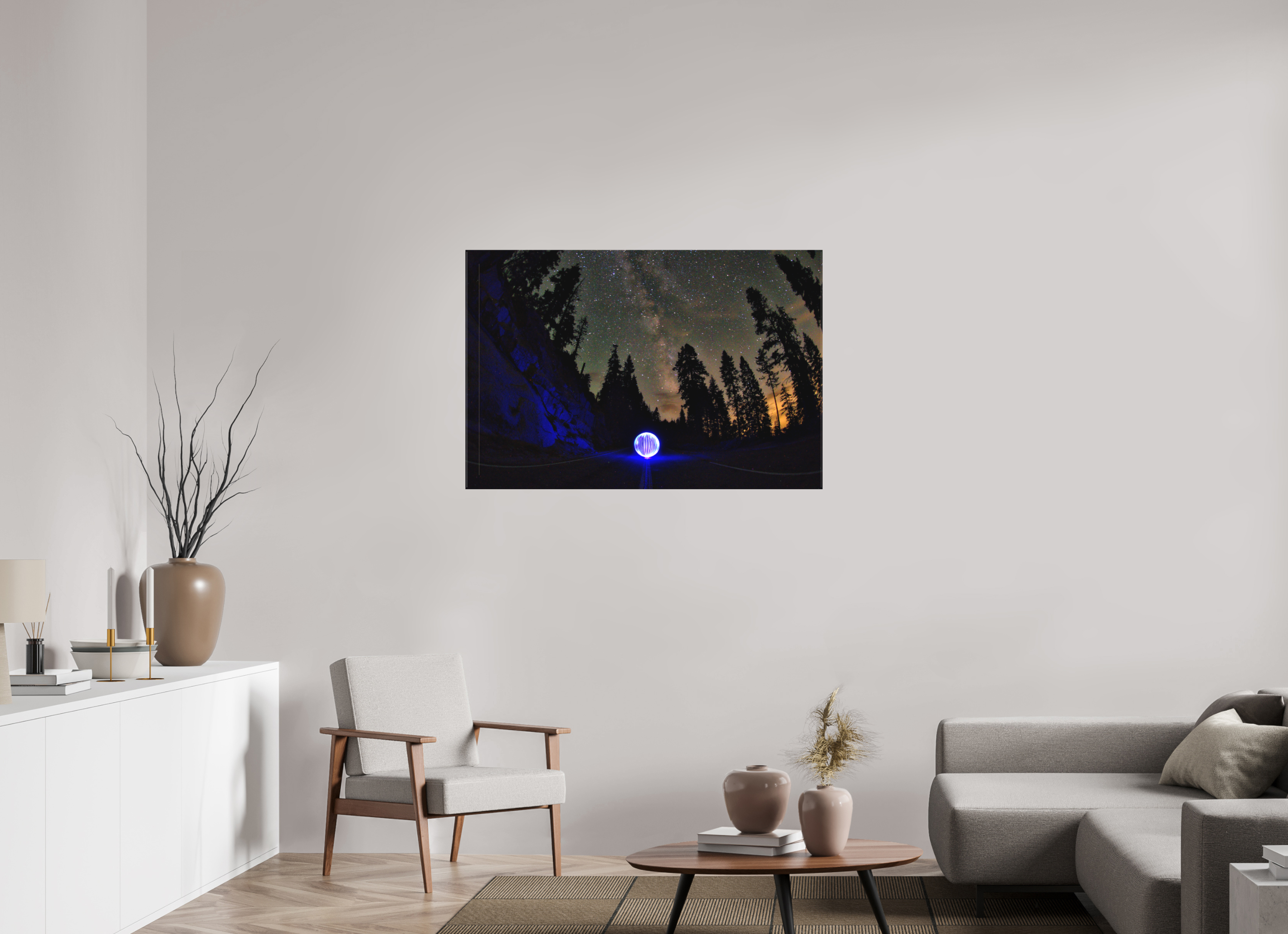 45 x 30″, Matte Canvas Blue Orb at Sequoia National Park