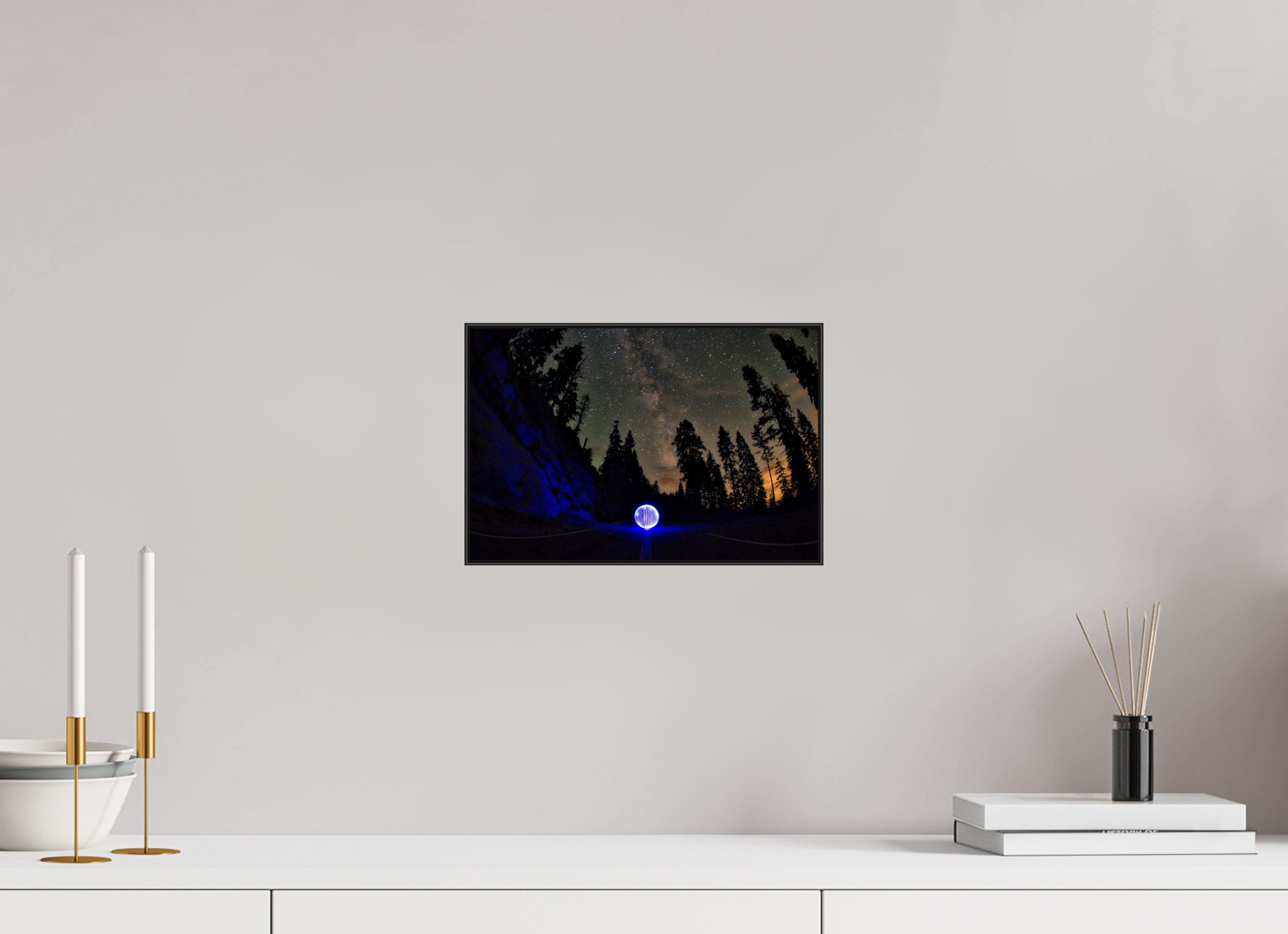 12 x 8″, Photo Print Aluminum (Black) Blue Orb at Sequoia National Park