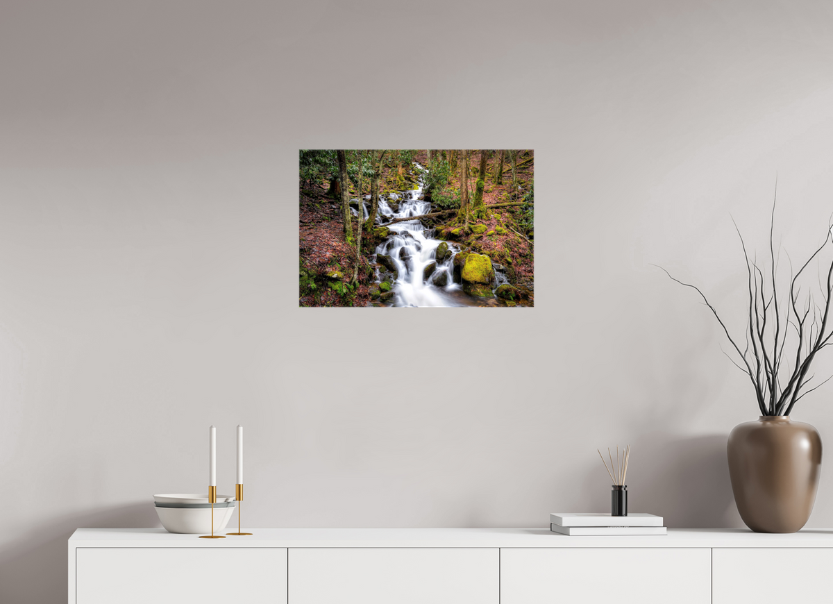 24 x 16″, Glossy Canvas Waterfall in Smokey Mountain National Park