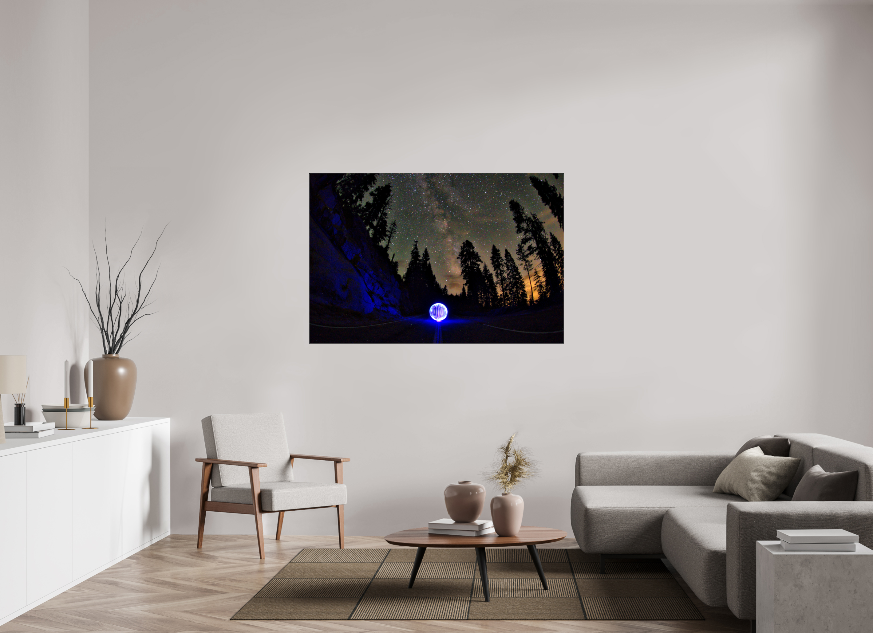 60 x 40″, Glossy Canvas Blue Orb at Sequoia National Park