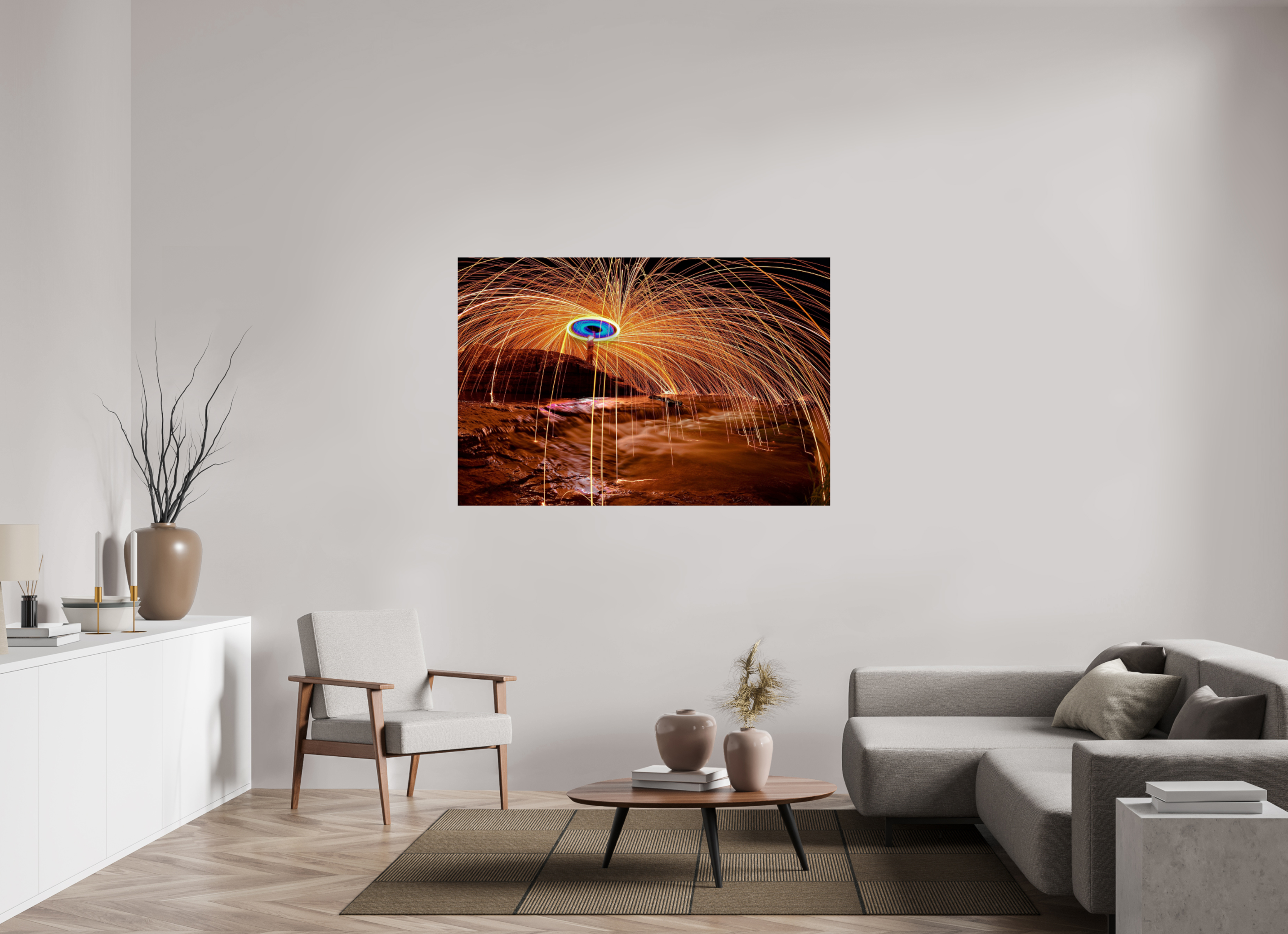60 x 40″, Photo Print On Fuji Crystal DP II Steel Wool Waterfall