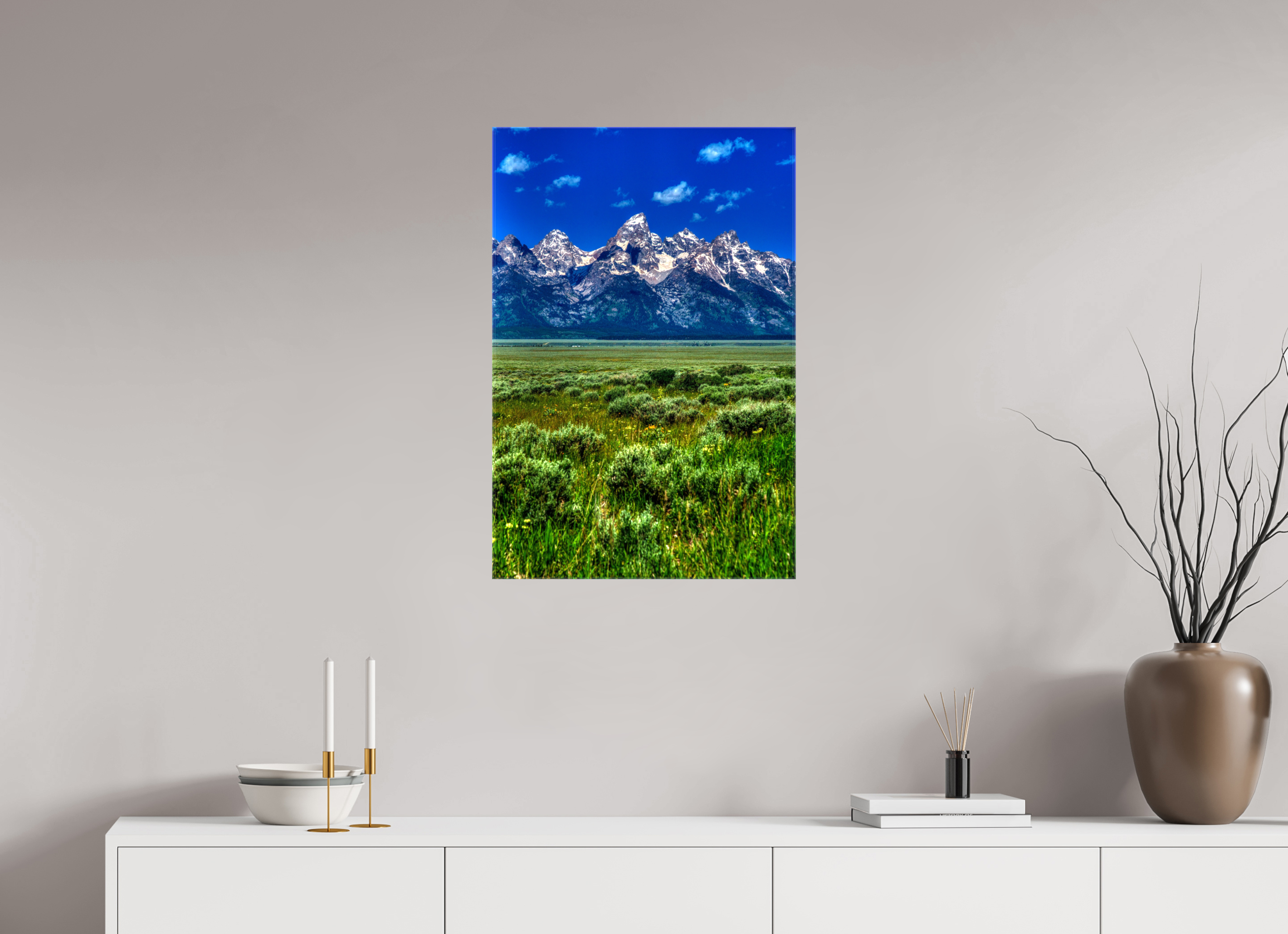 20 x 30″, Glossy Canvas The Grand Tetons