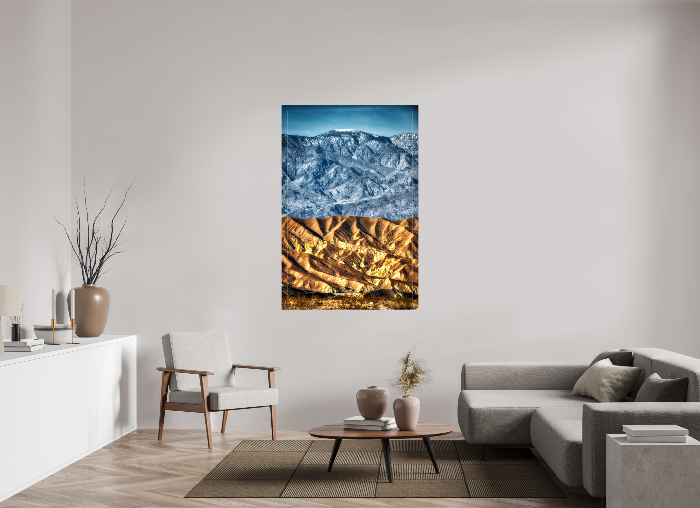 40 x 60″, Glossy Canvas Death Valley Mountains
