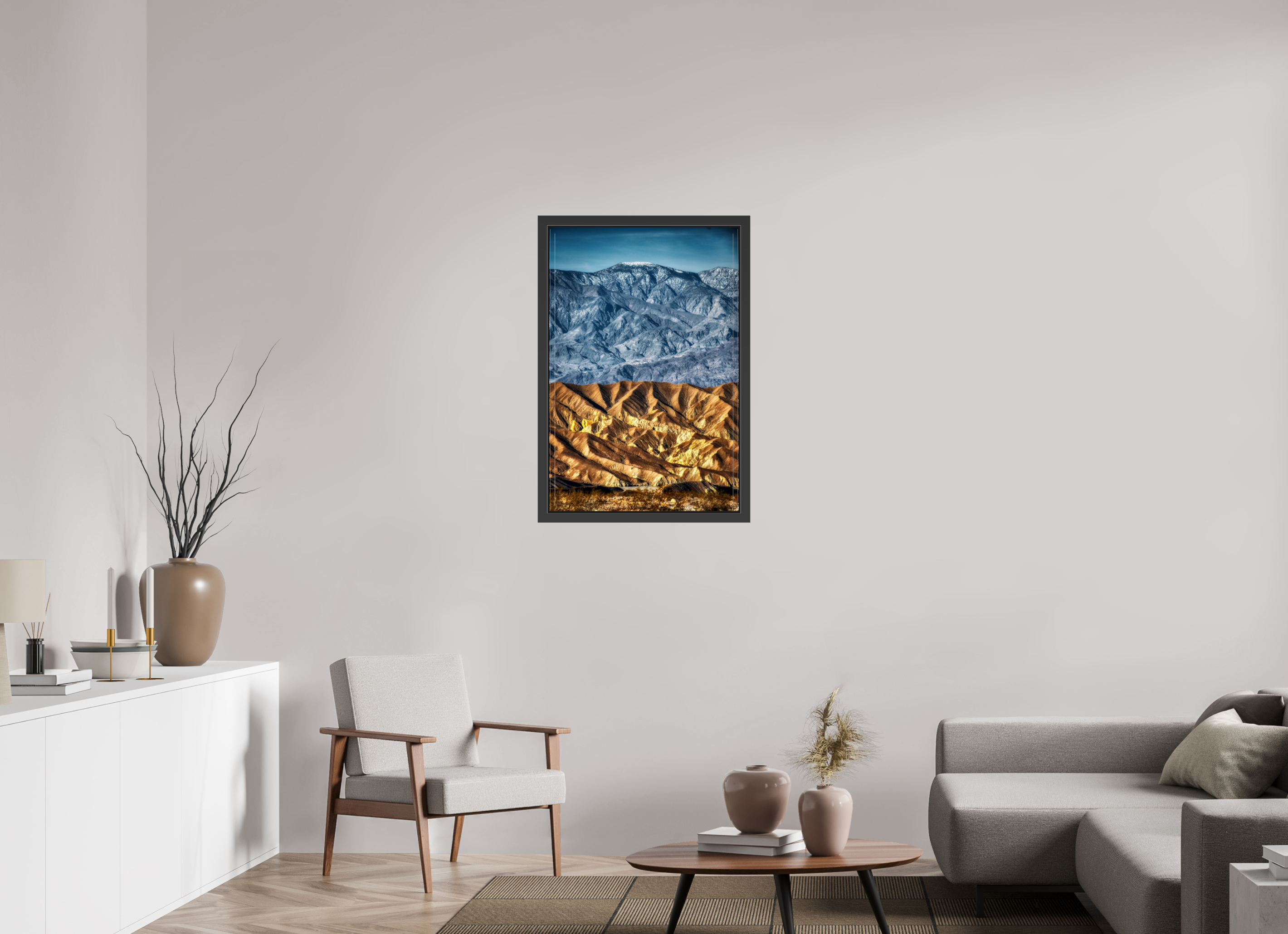24 x 36″, Framed (Black) Death Valley Mountains