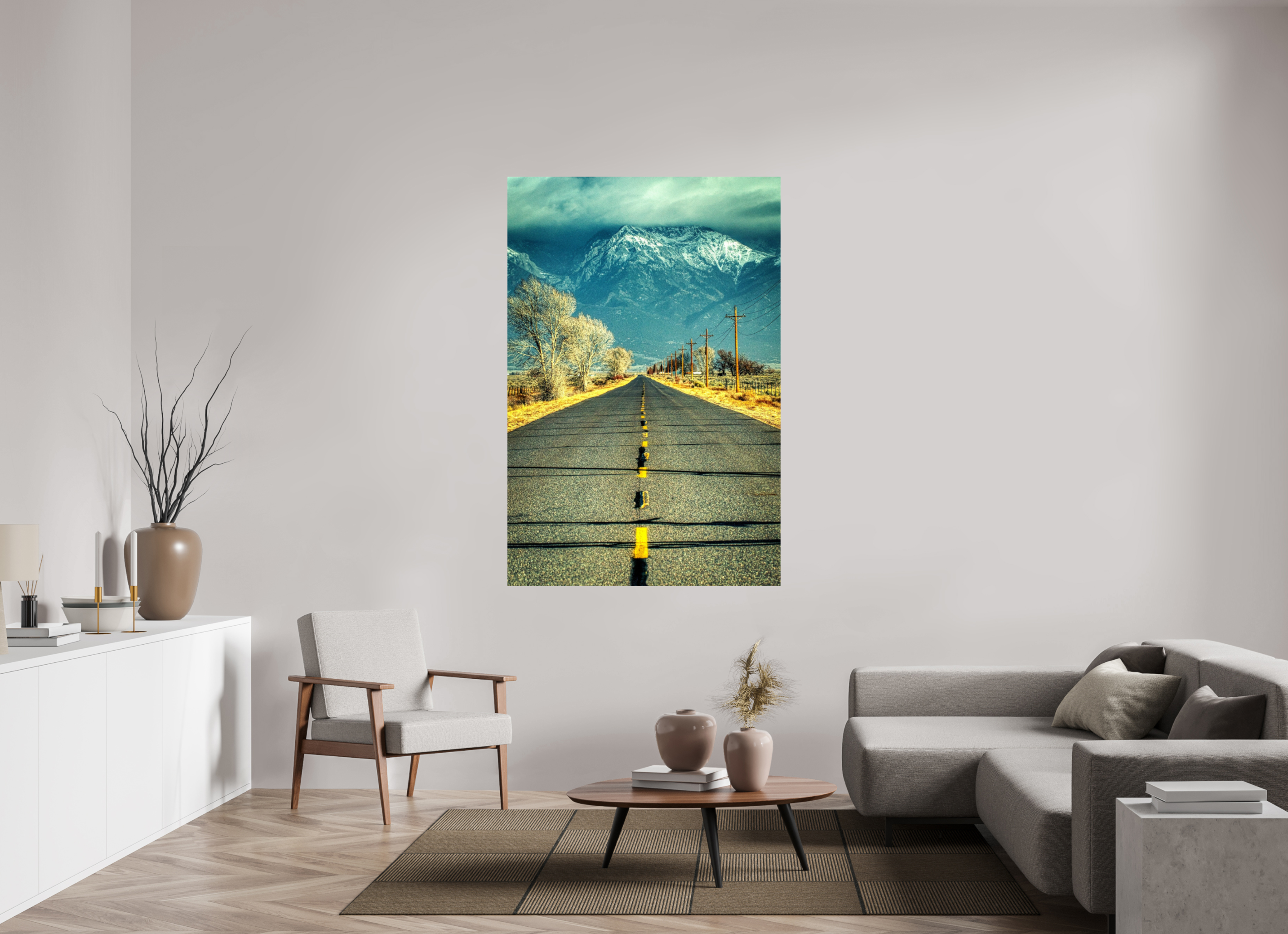 44 x 66″, Photo Print On Fuji Crystal DP II The Road To Crestone