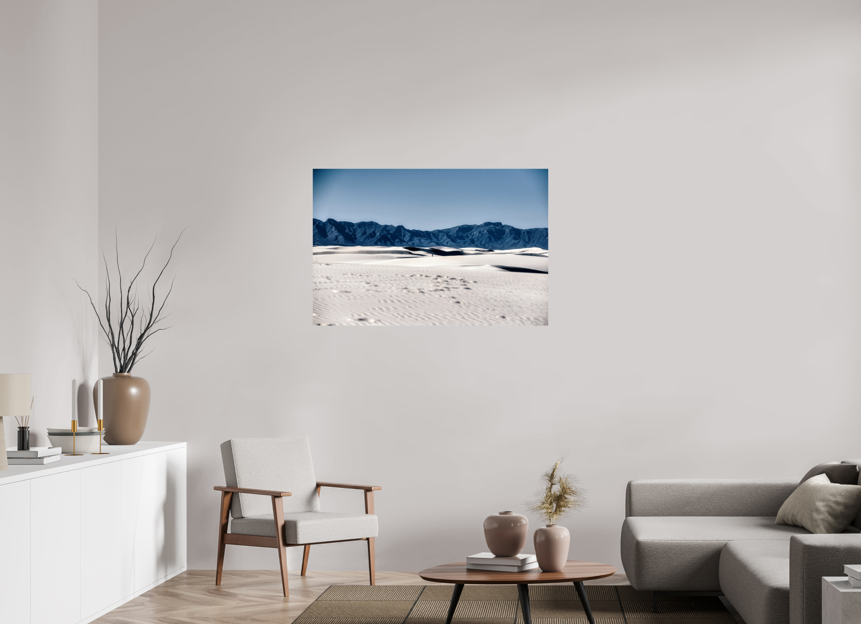 45 x 30″, Paper Only Wandering White Sands