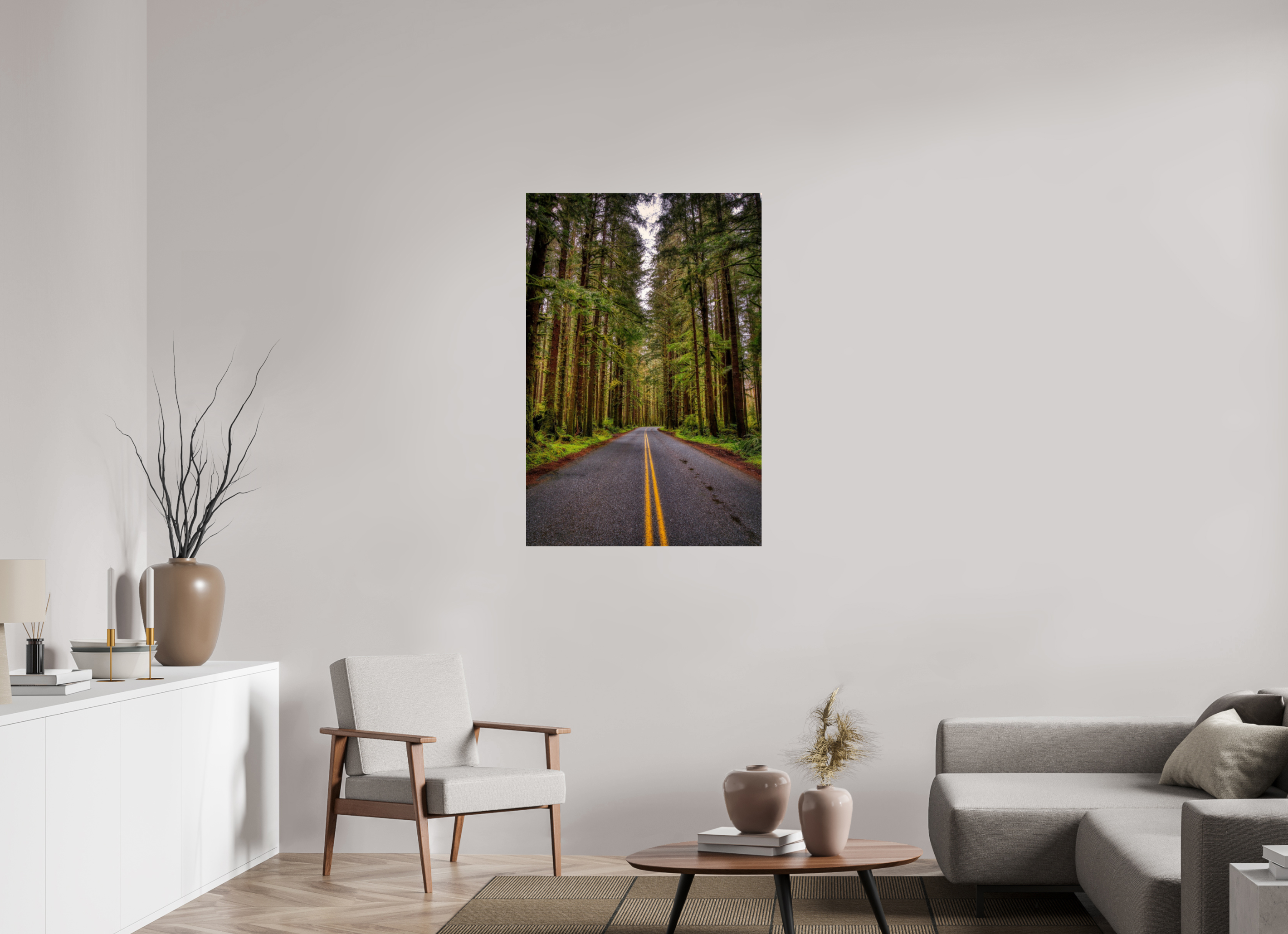 30 x 45″, Glass A Drive Through Olympic National Park