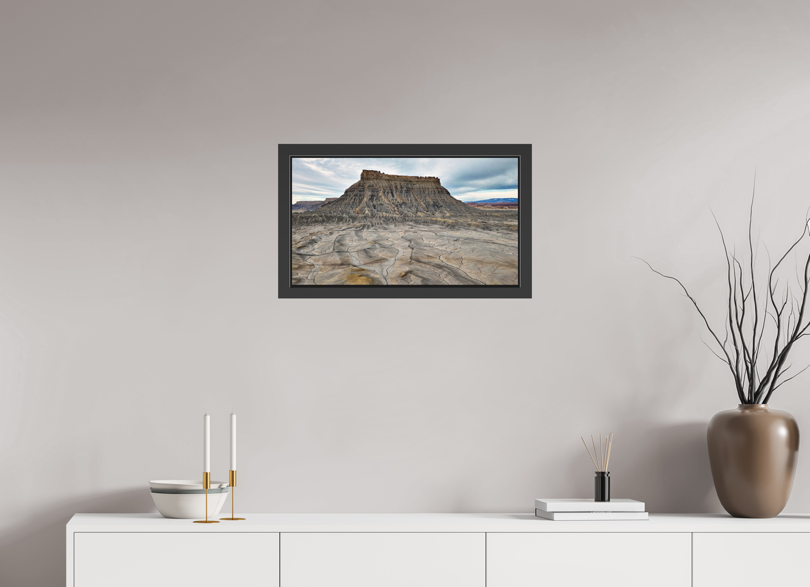 24 x 13.5″, Framed (Black) Factory Butte