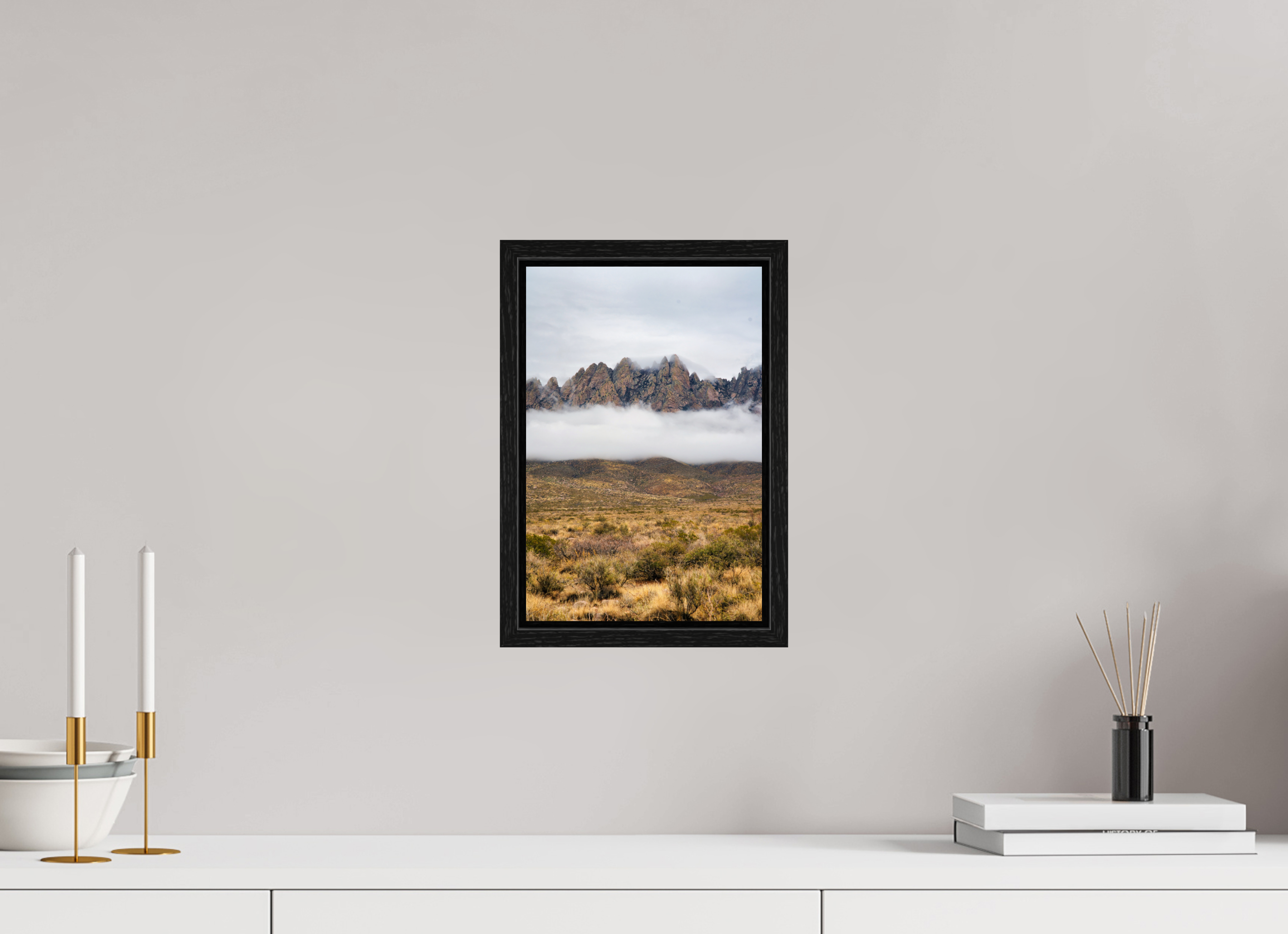 8 x 12″, Floater Frame Organ Mountains