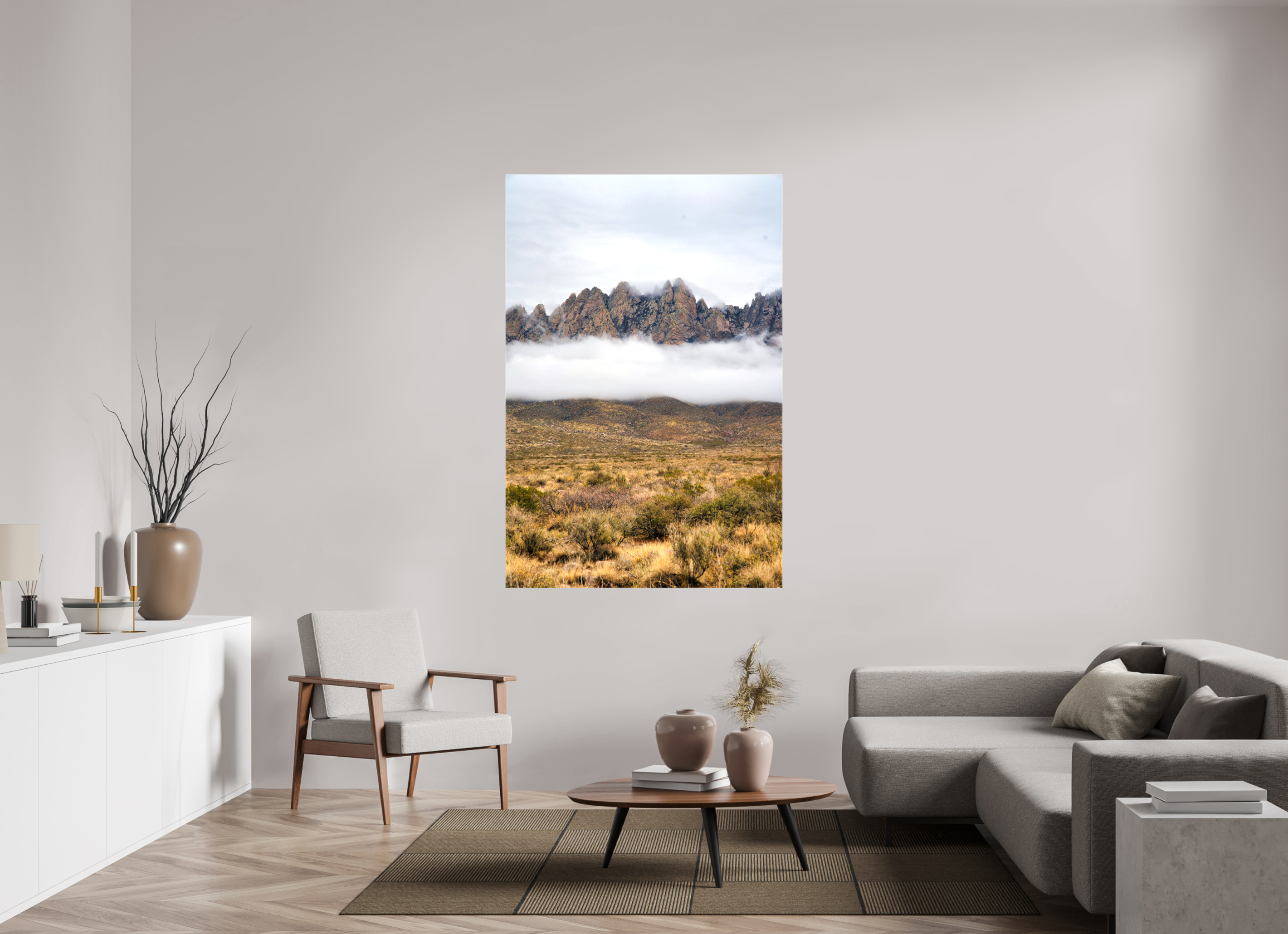 44 x 66″, Glossy Canvas Organ Mountains