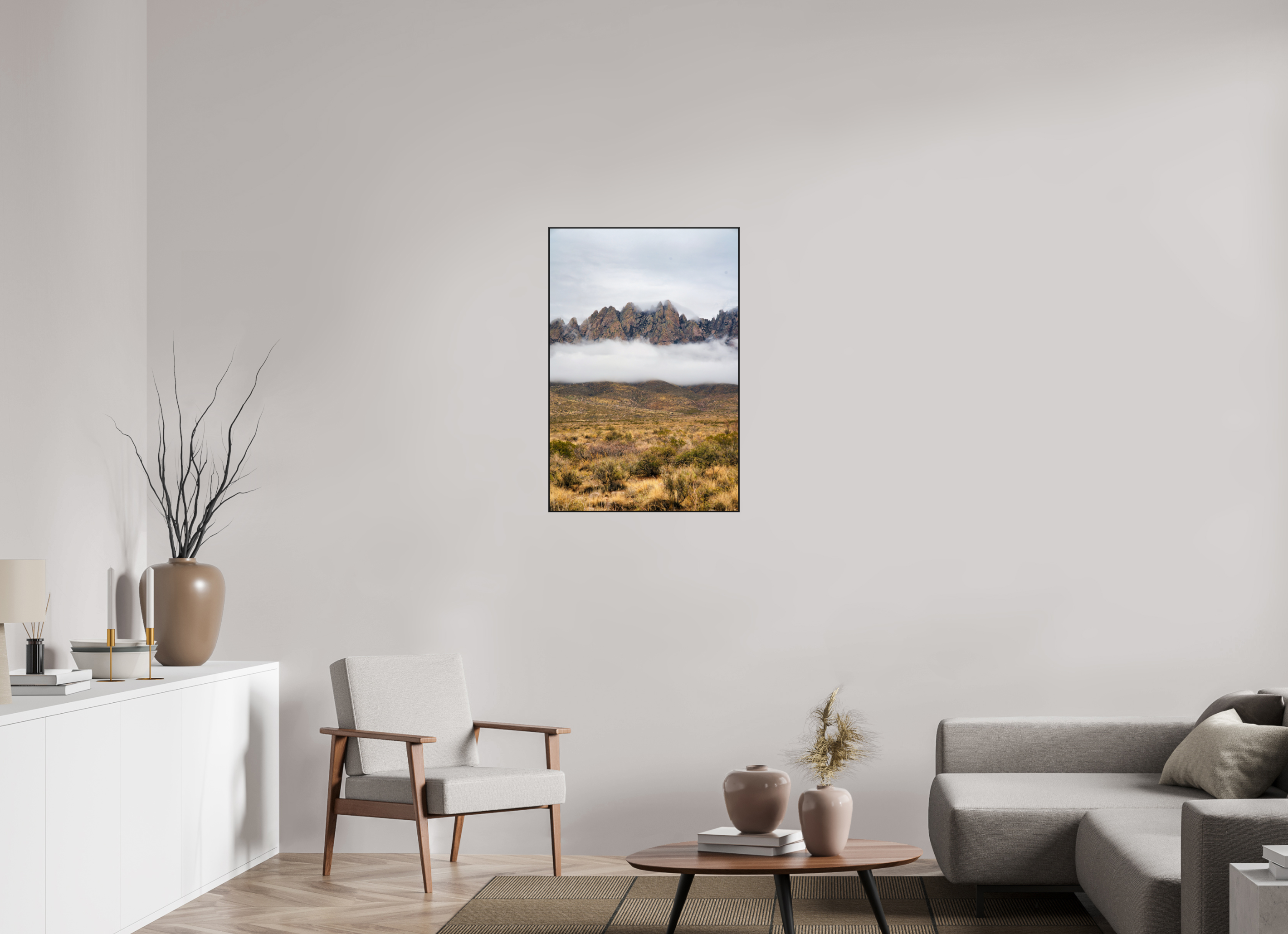 24 x 36″, Photo Print Aluminum (Black) Organ Mountains