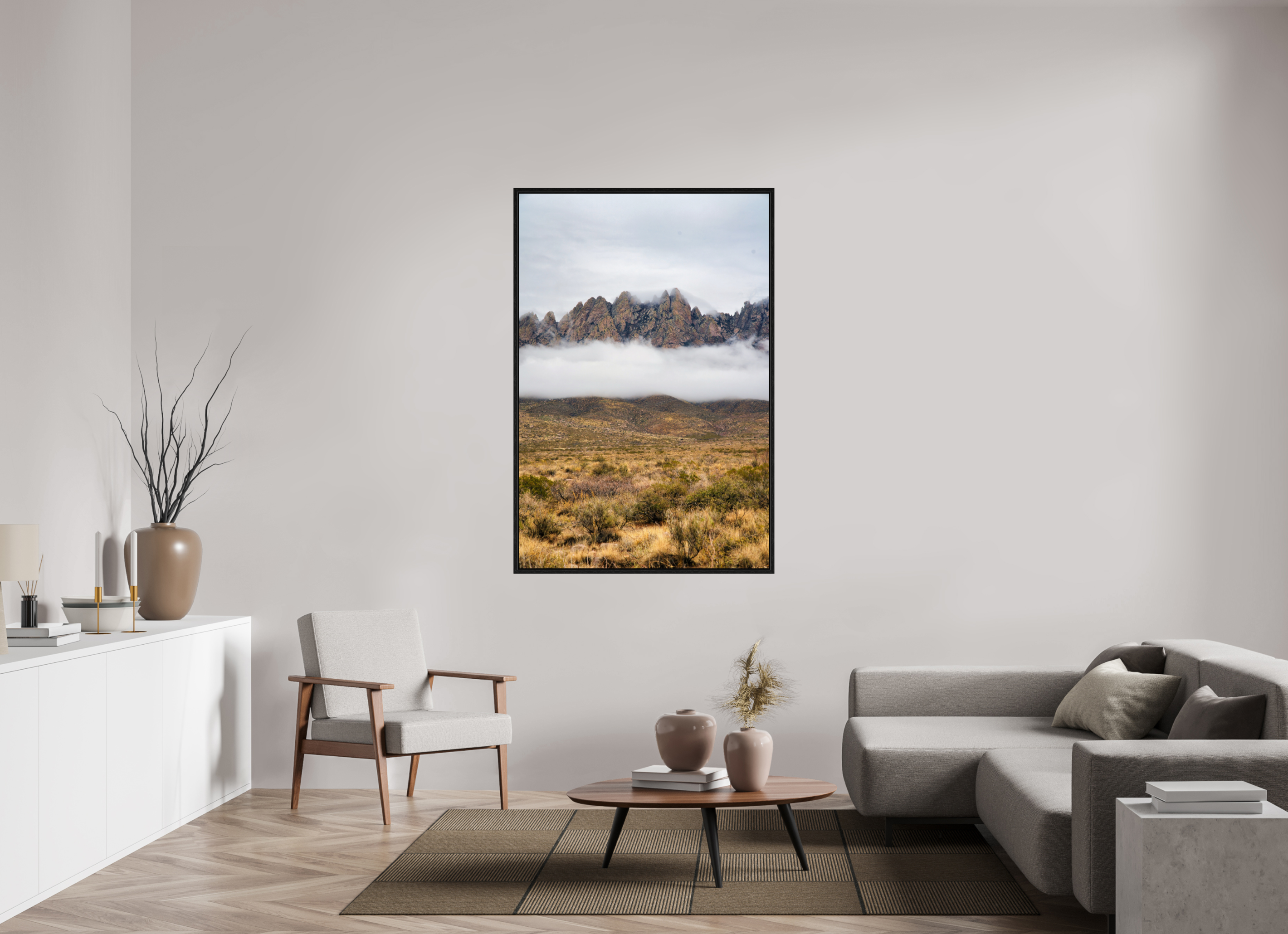 40 x 60″, Floater Frame Organ Mountains