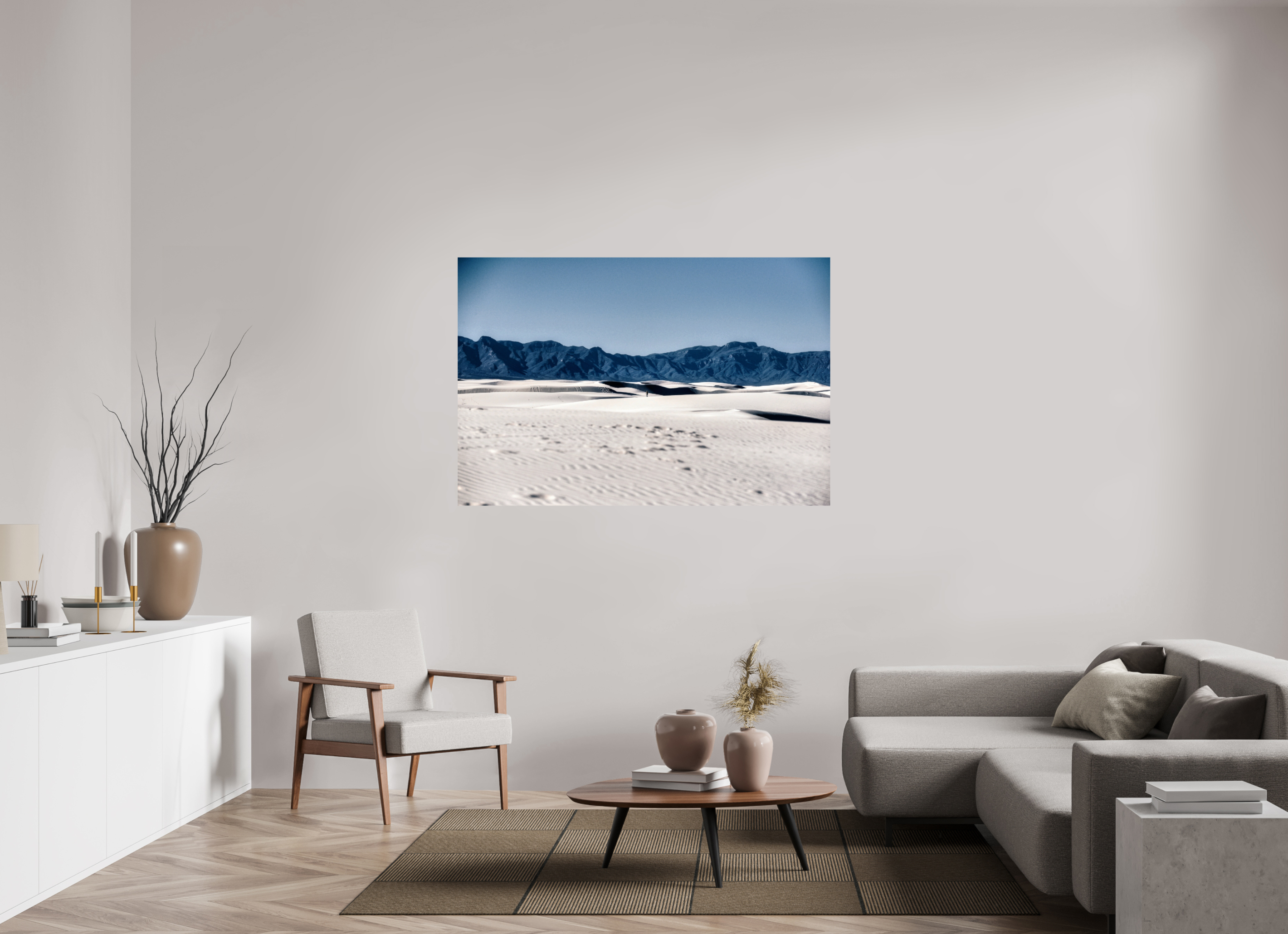 60 x 40″, Paper Only Wandering White Sands