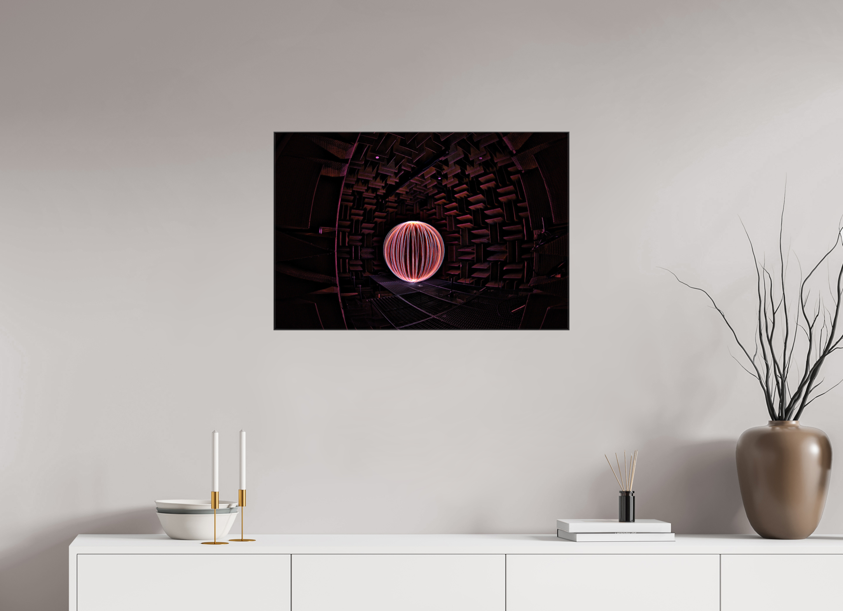 30 x 20″, Glossy Canvas Red Orb at Klipsch