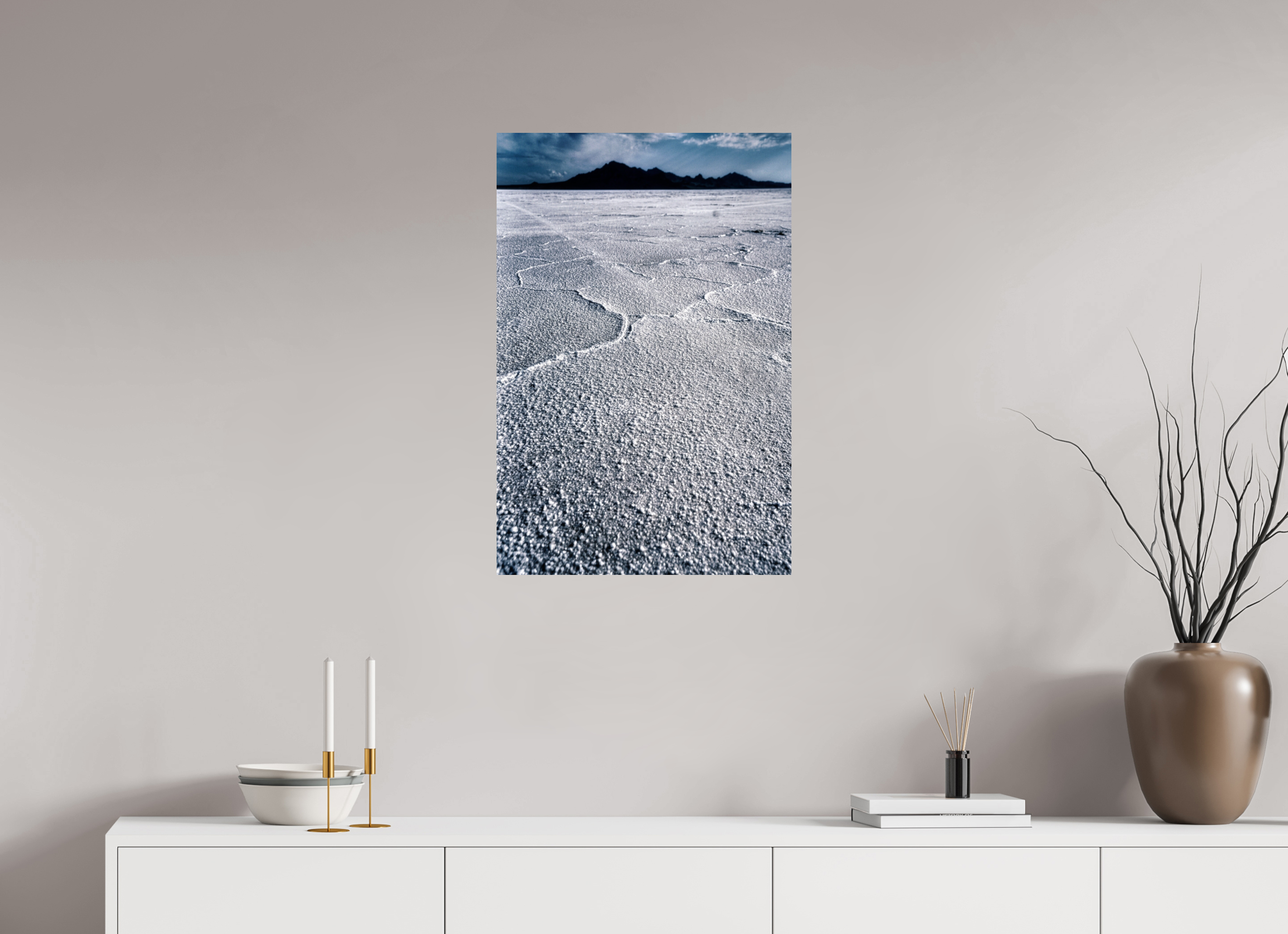 20 x 30″, Paper Only Bonneville Salt Flats