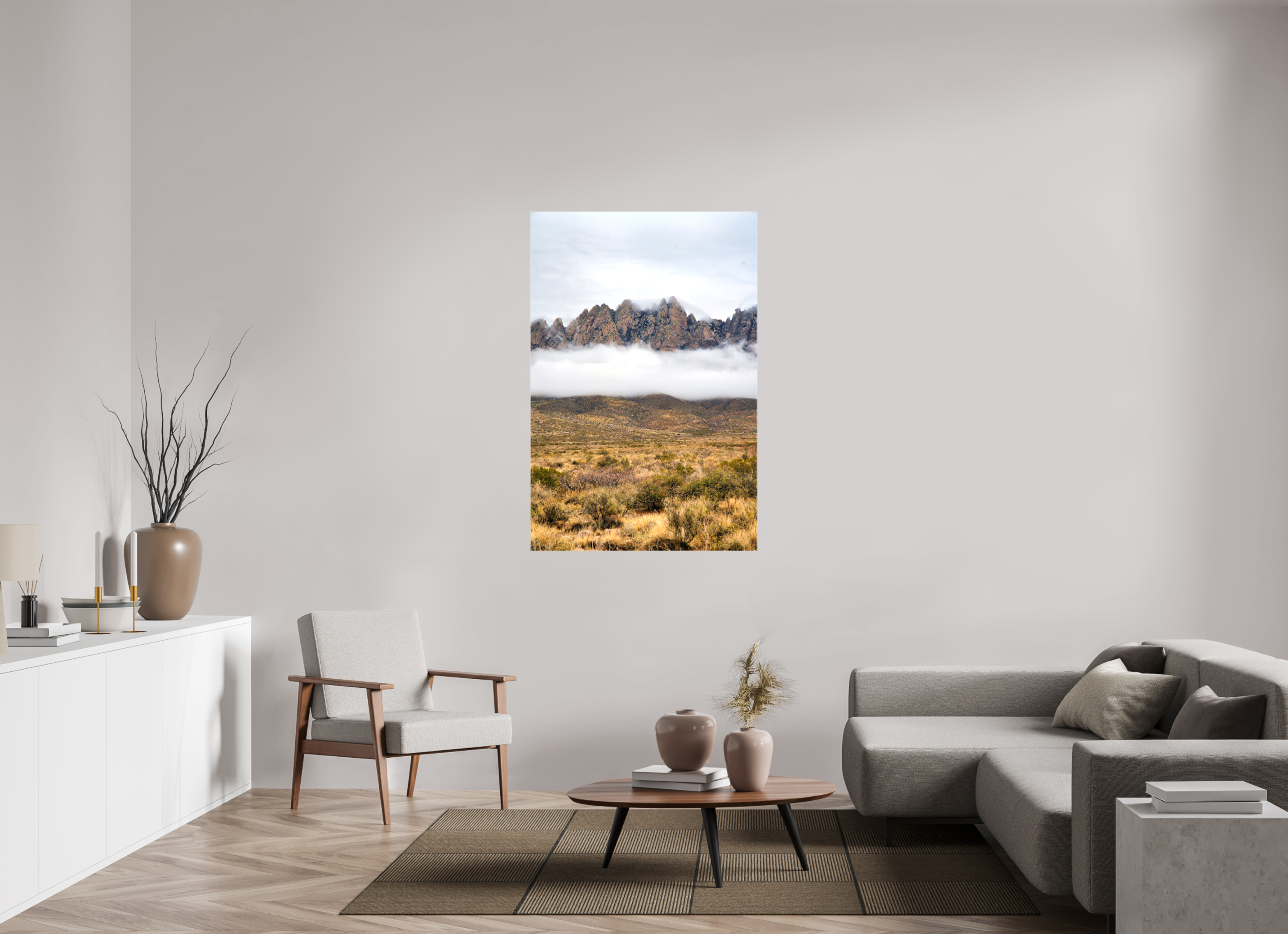 36 x 54″, Glossy Canvas Organ Mountains